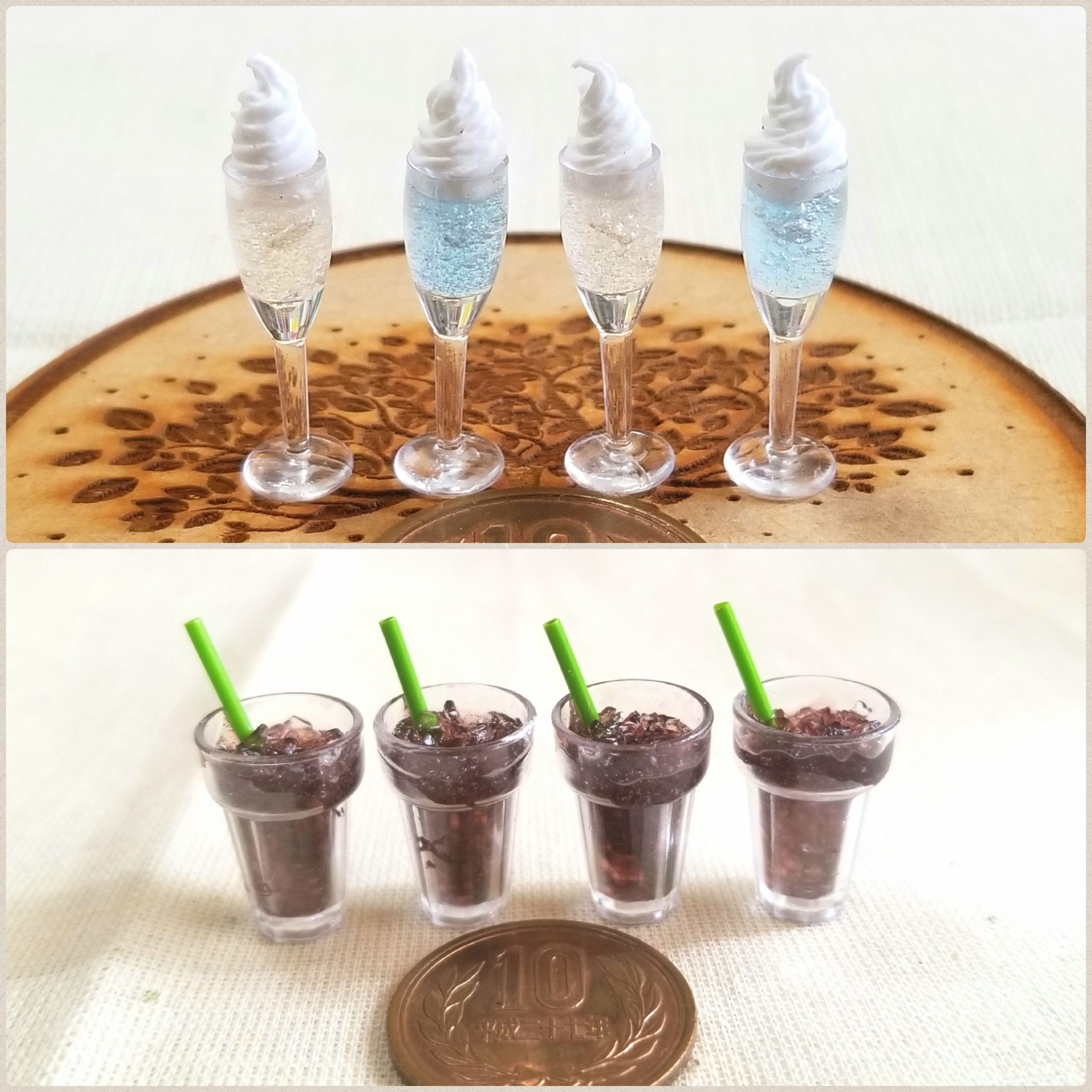 ミニチュアフード飲み物,ジュース,アート,コーラ,,かわいいおもちゃ