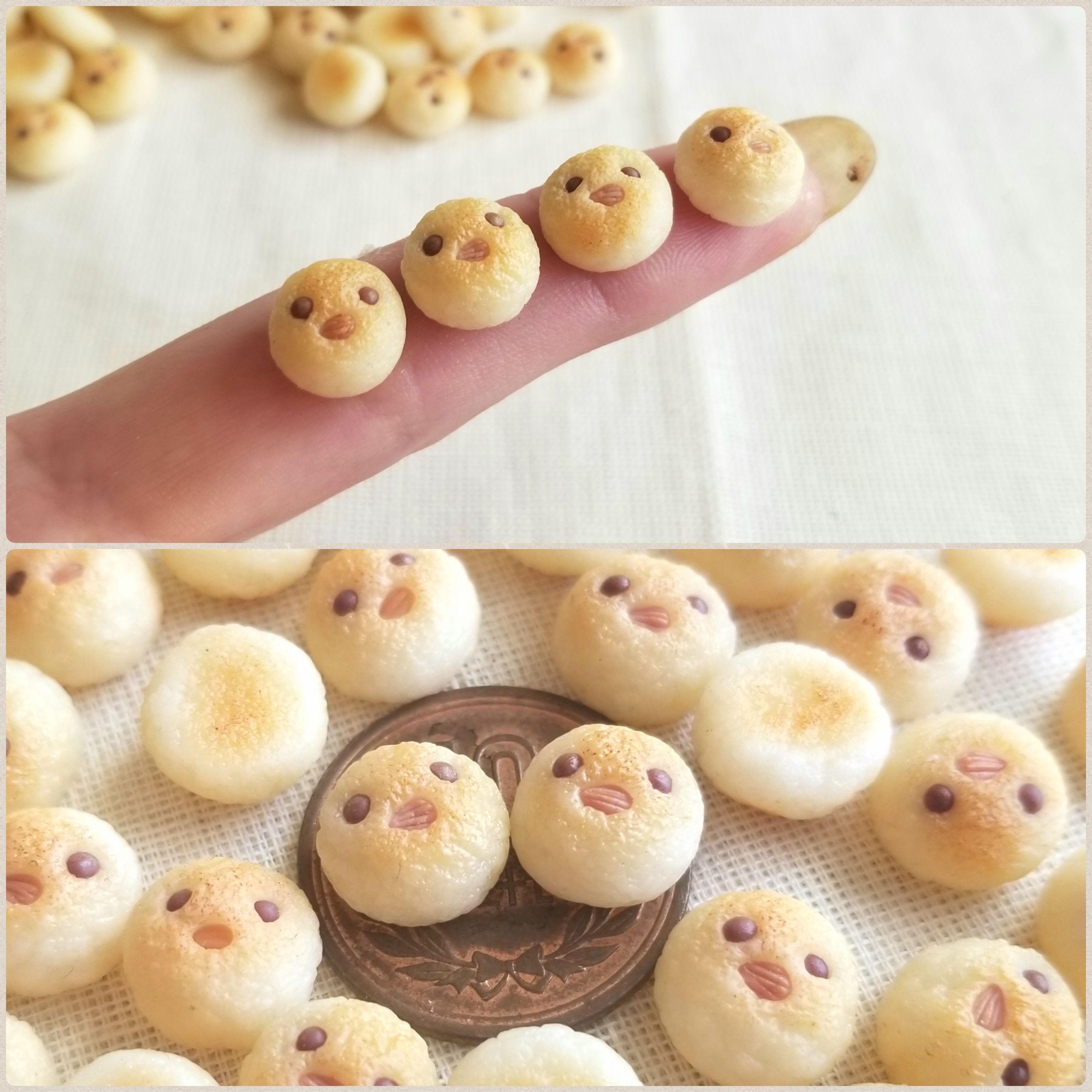 ミニチュアフード,ひよこ,美味しいぴよパン,樹脂粘土,ミンネで販売中