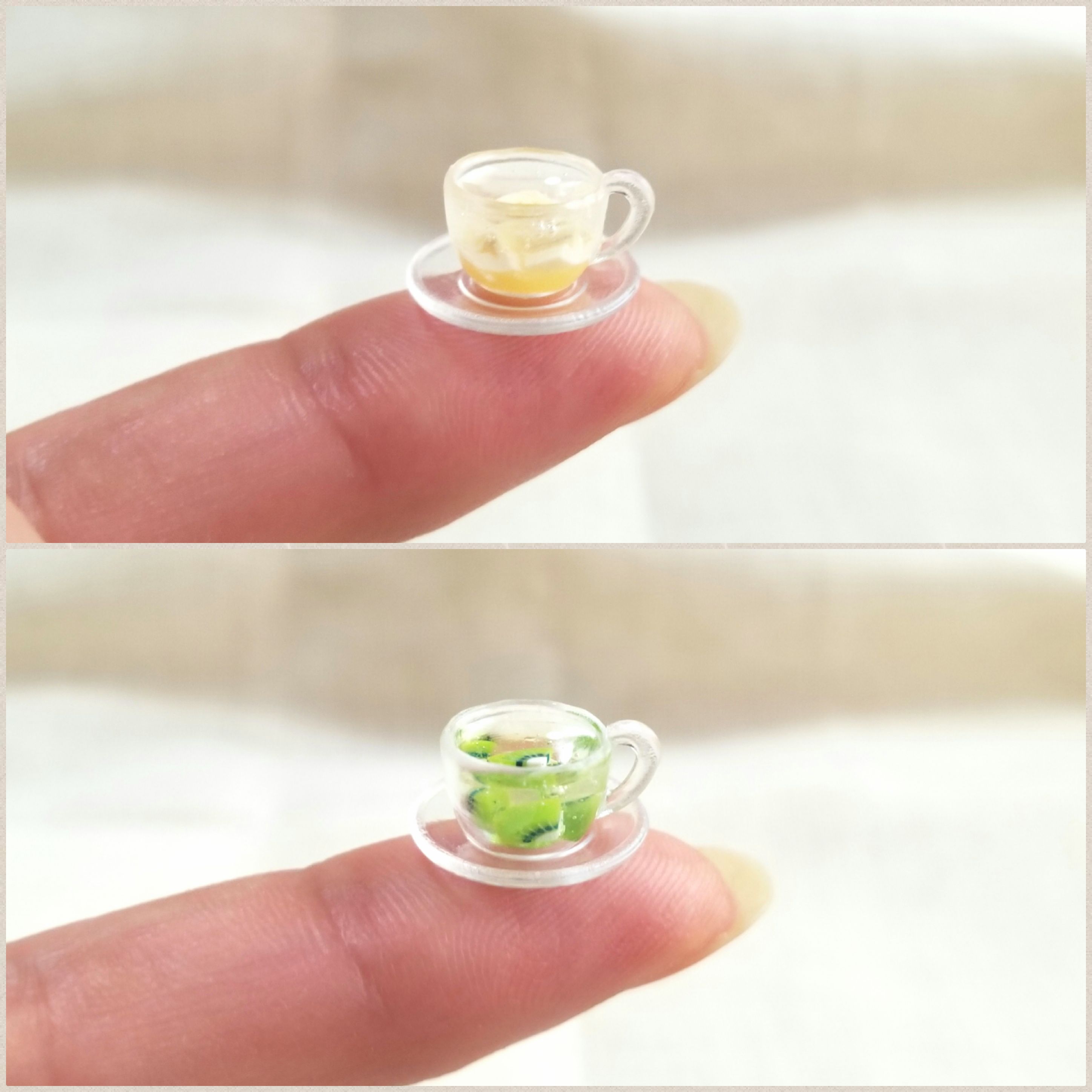 ミニチュアフード飲み物,ひんやりフルーツティー,かわいいドール小物