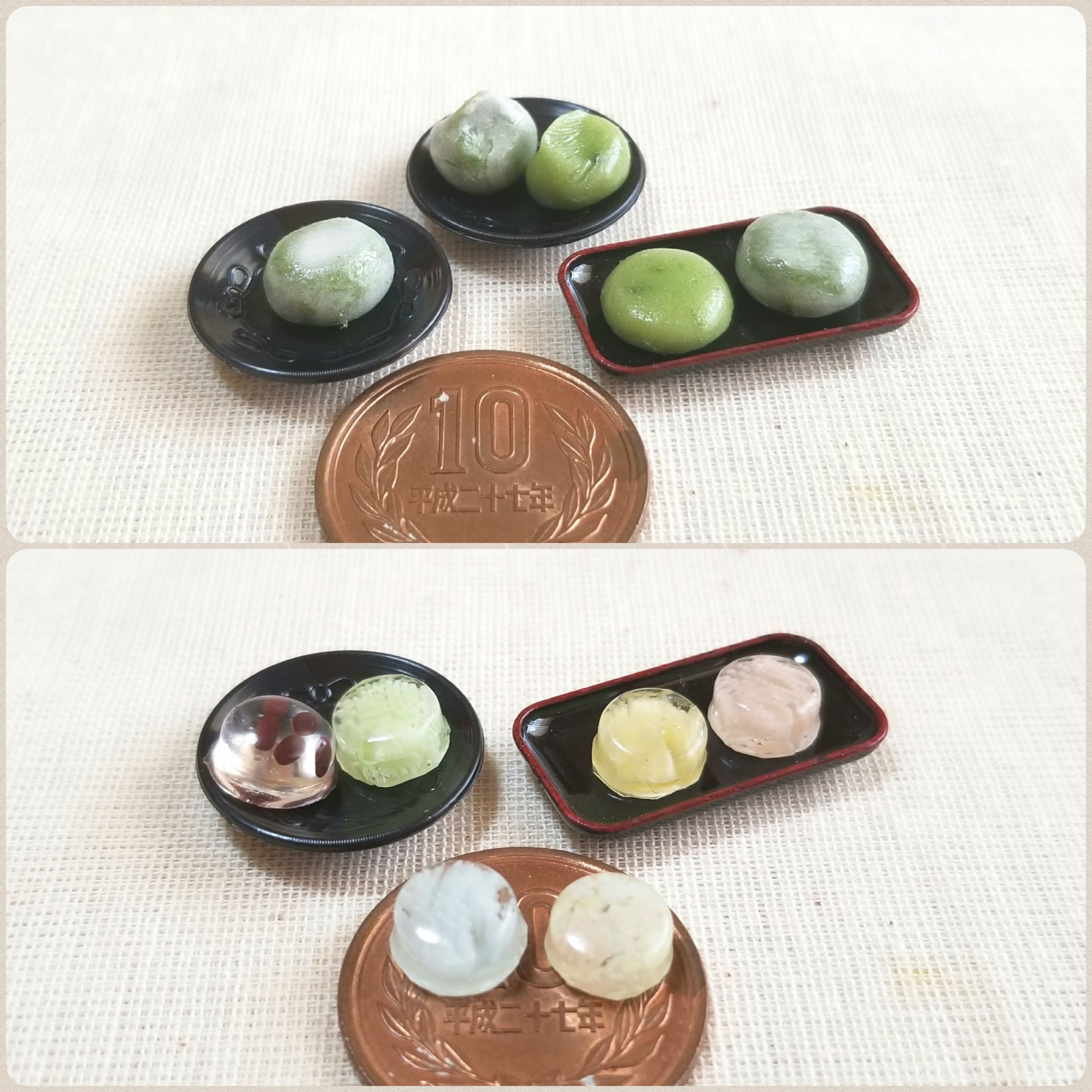 ドールサイズ,ドール用品,雑貨,ブロガーのミニチュアフード,和菓子