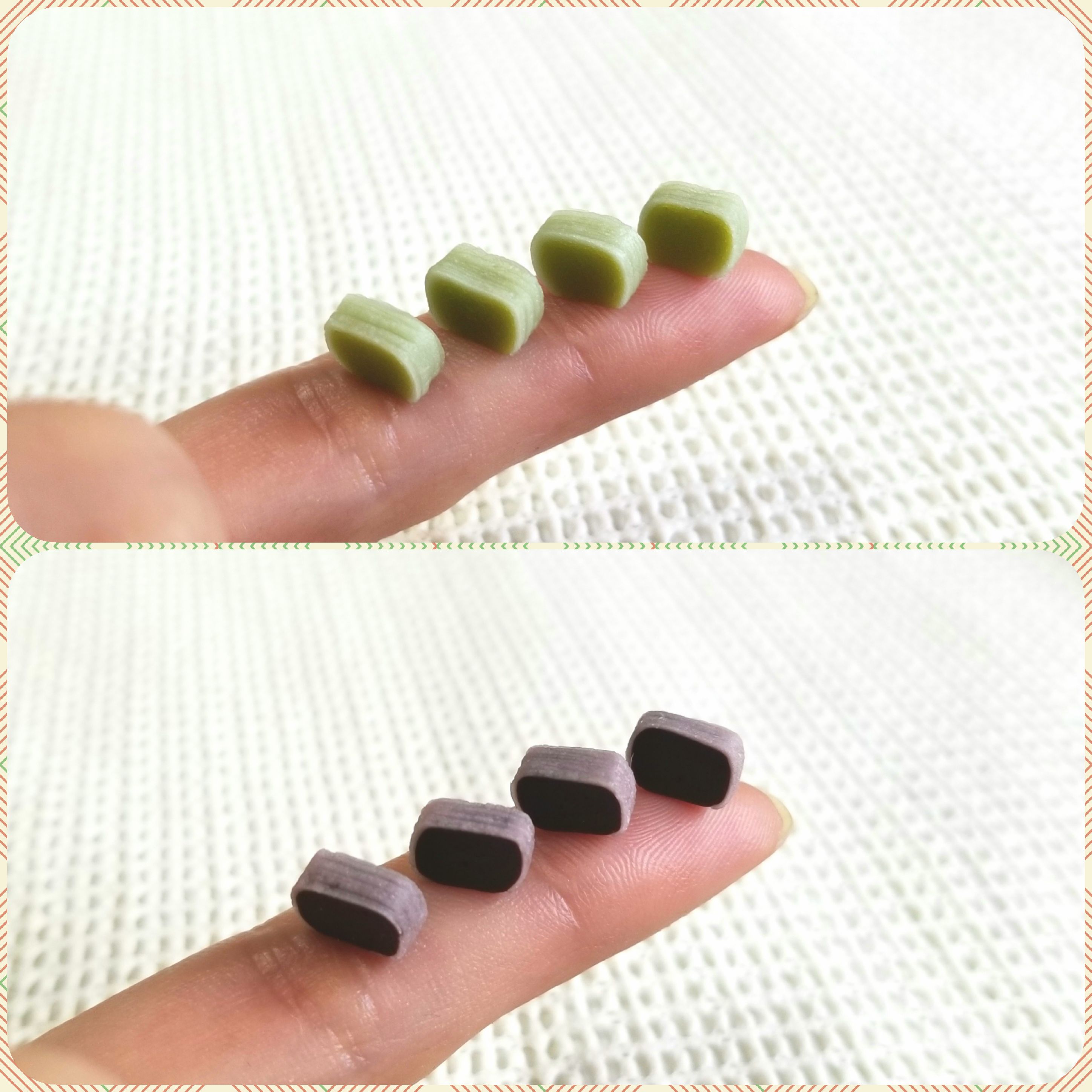 ミニチュアフード,和菓子,切羊羮,樹脂粘土,オビツろいど,ブライス