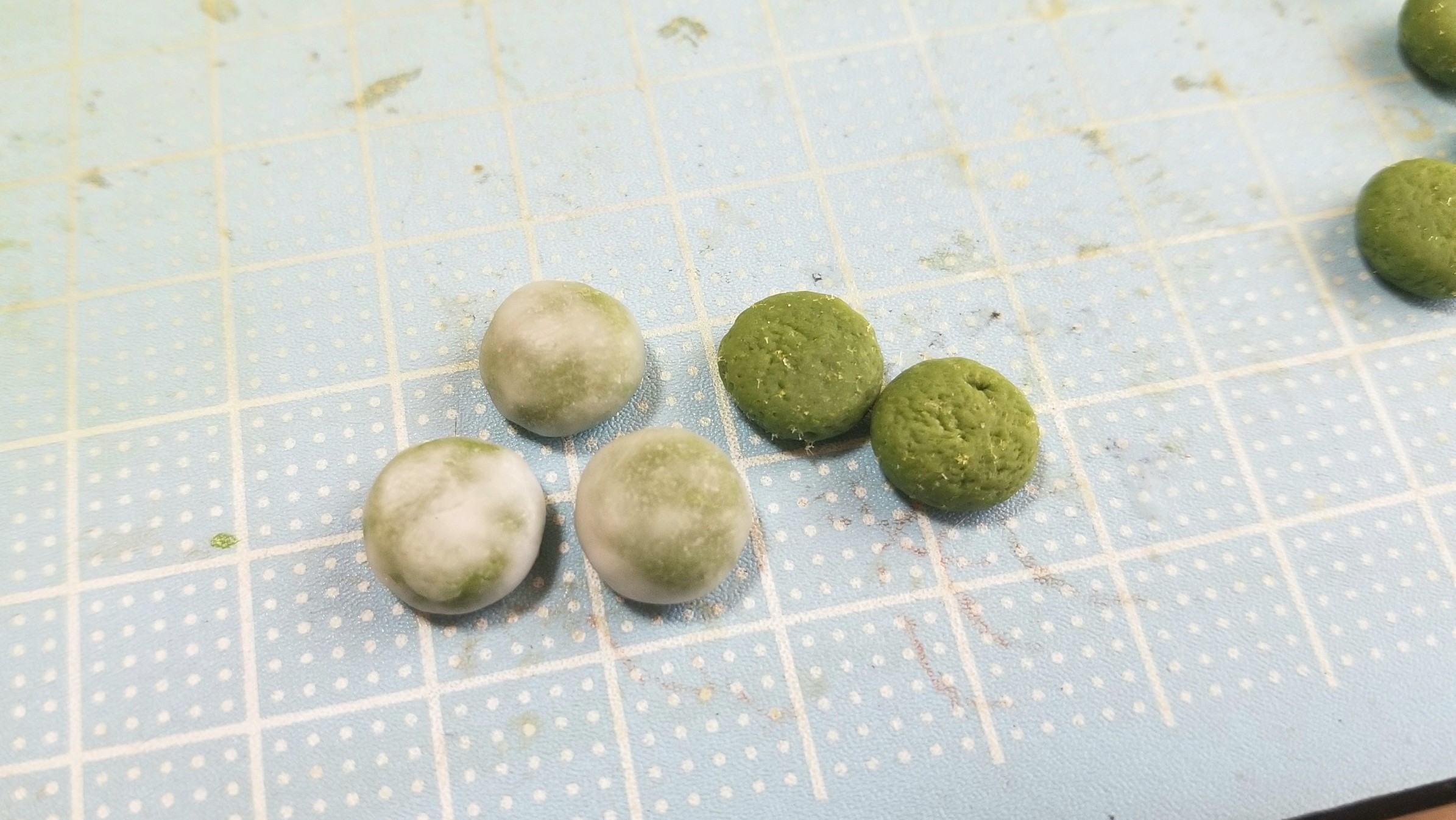 よもぎ草餅,作り方,ミニチュアフード,和菓子,フェイクフード,ドール