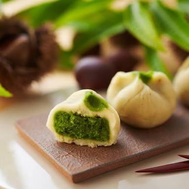 和菓子,お抹茶の栗まんじゅう,美味しい饅頭,上品な,品のある,贈答品