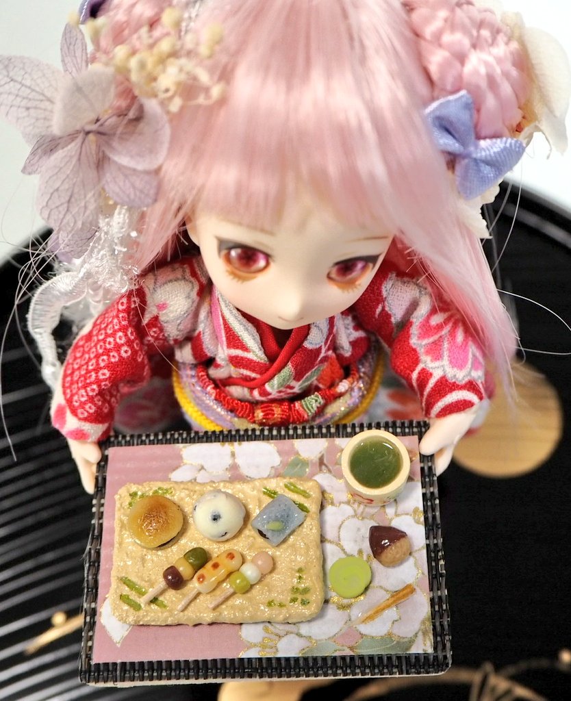 ミニスウィーツドール,あまむす,ミニチュアフード,和菓子,人形