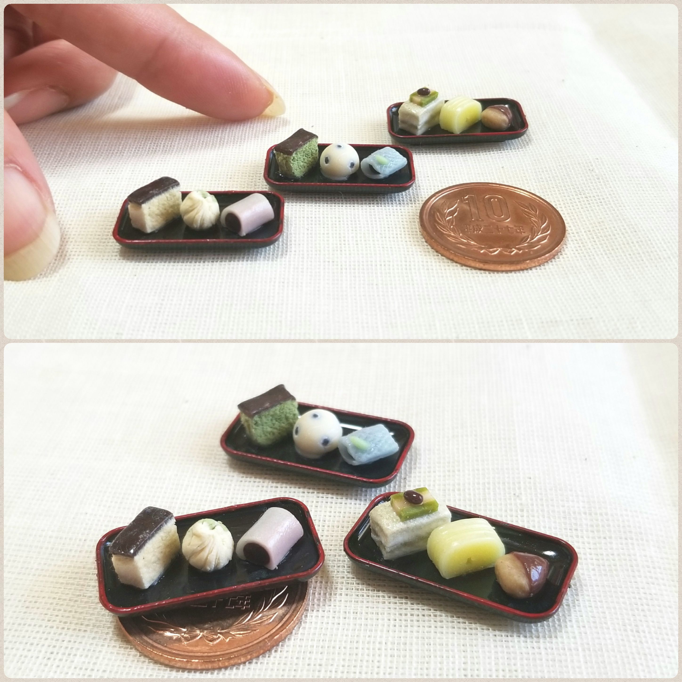 和菓子,ドール用品小物,ミニチュア,ミンネで販売中,ハンドメイド