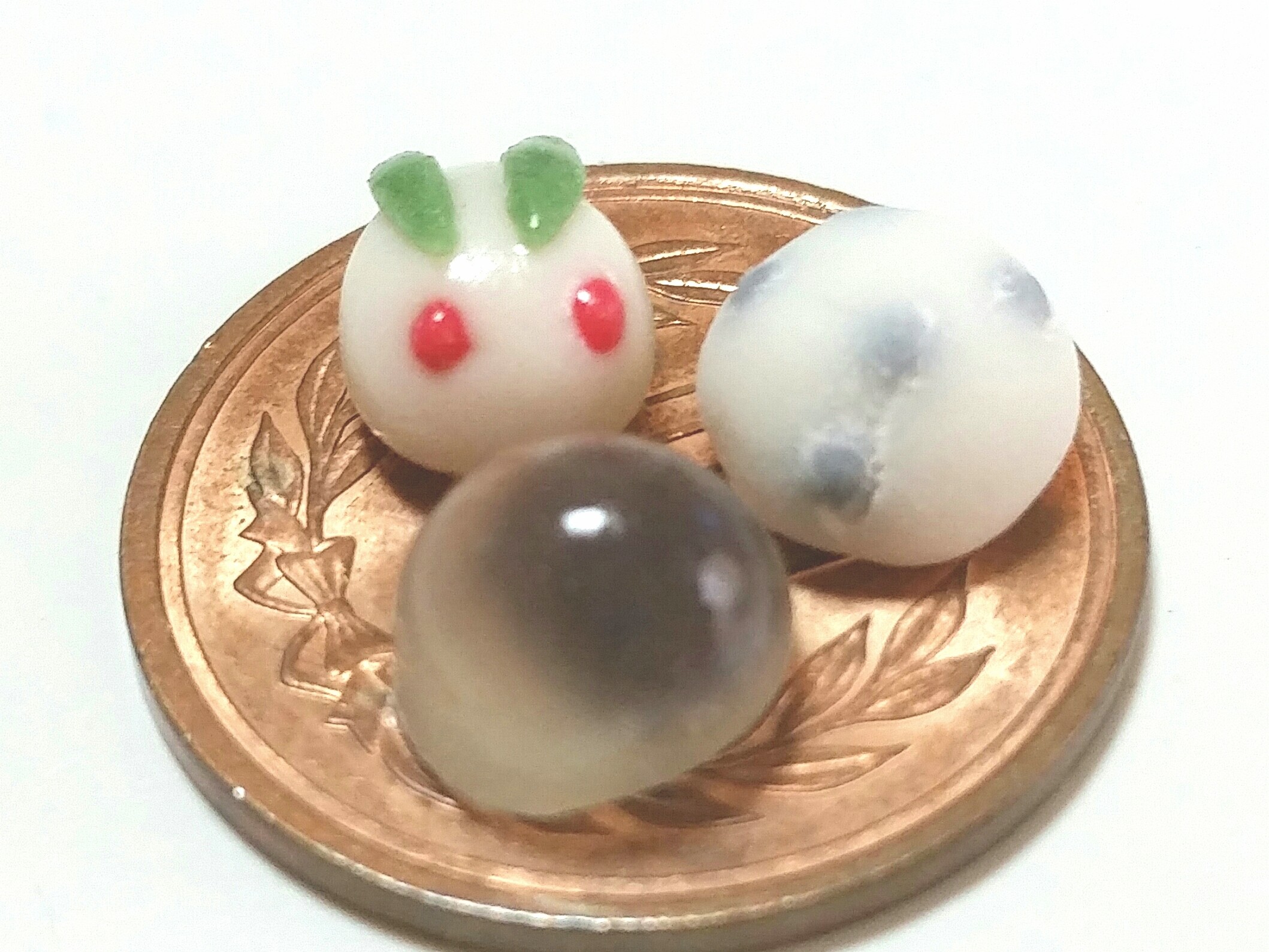 和菓子,甘味処,ミニチュアフード,うさぎ饅頭,水まんじゅう,豆大福