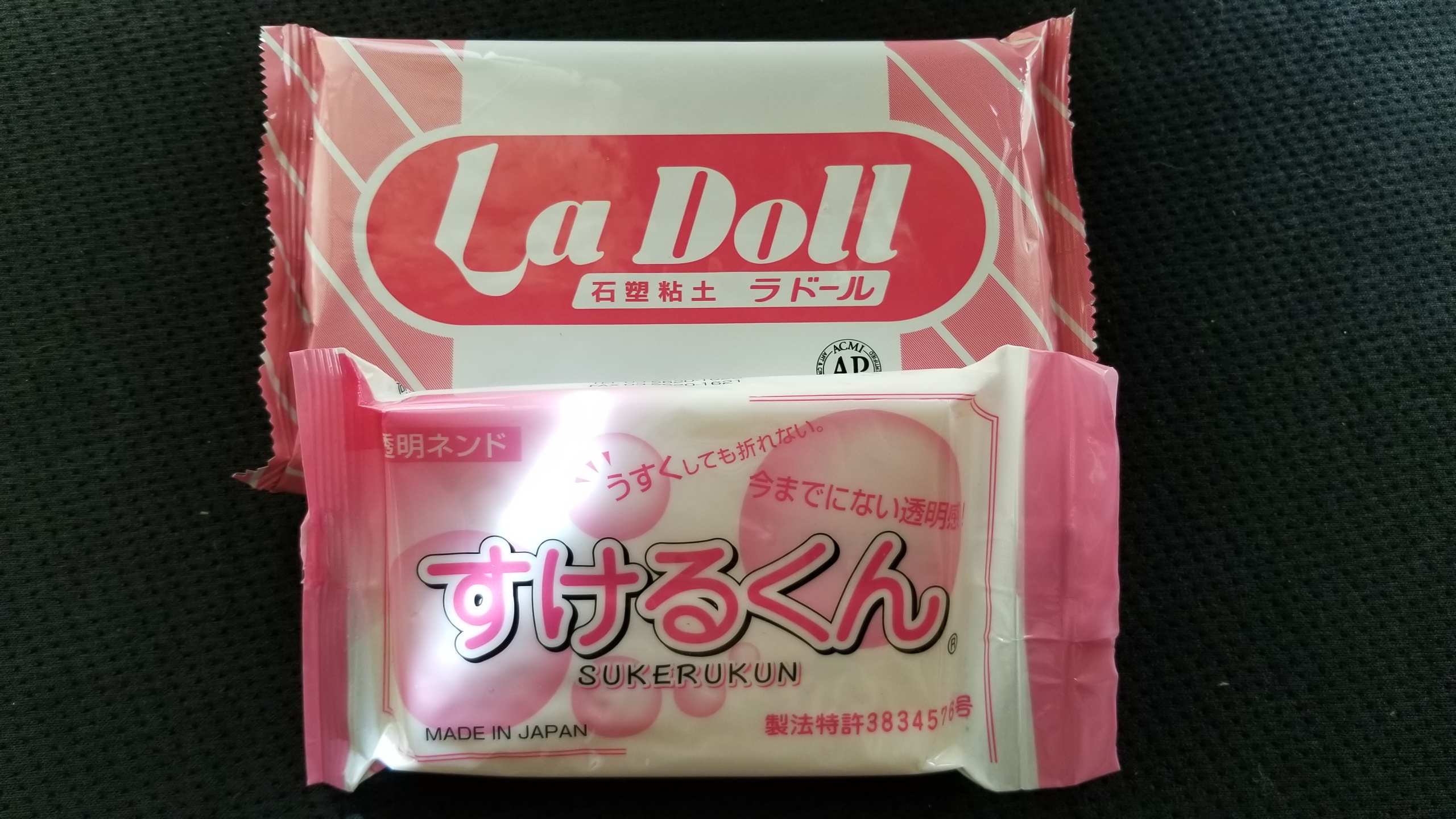 石塑粘土ラドール,透明粘土すけるくん,ミニチュアフード,道具材料