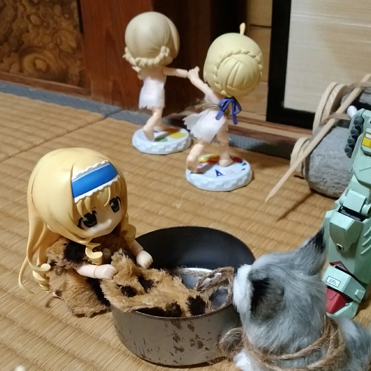 キューポッシュ,洗濯掃除家事原始人,ネタ群居ドール流行人形おもちゃ