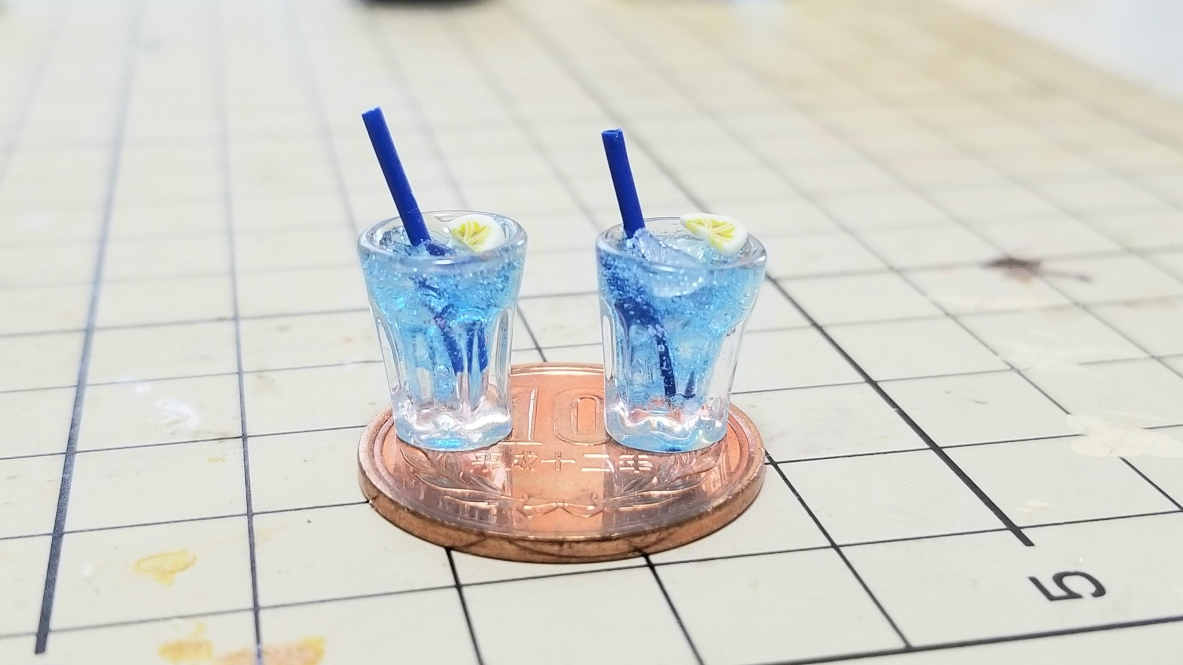 ミニチュアフード美味しそう爽やかなジュース夏らしいソーダ小物雑貨