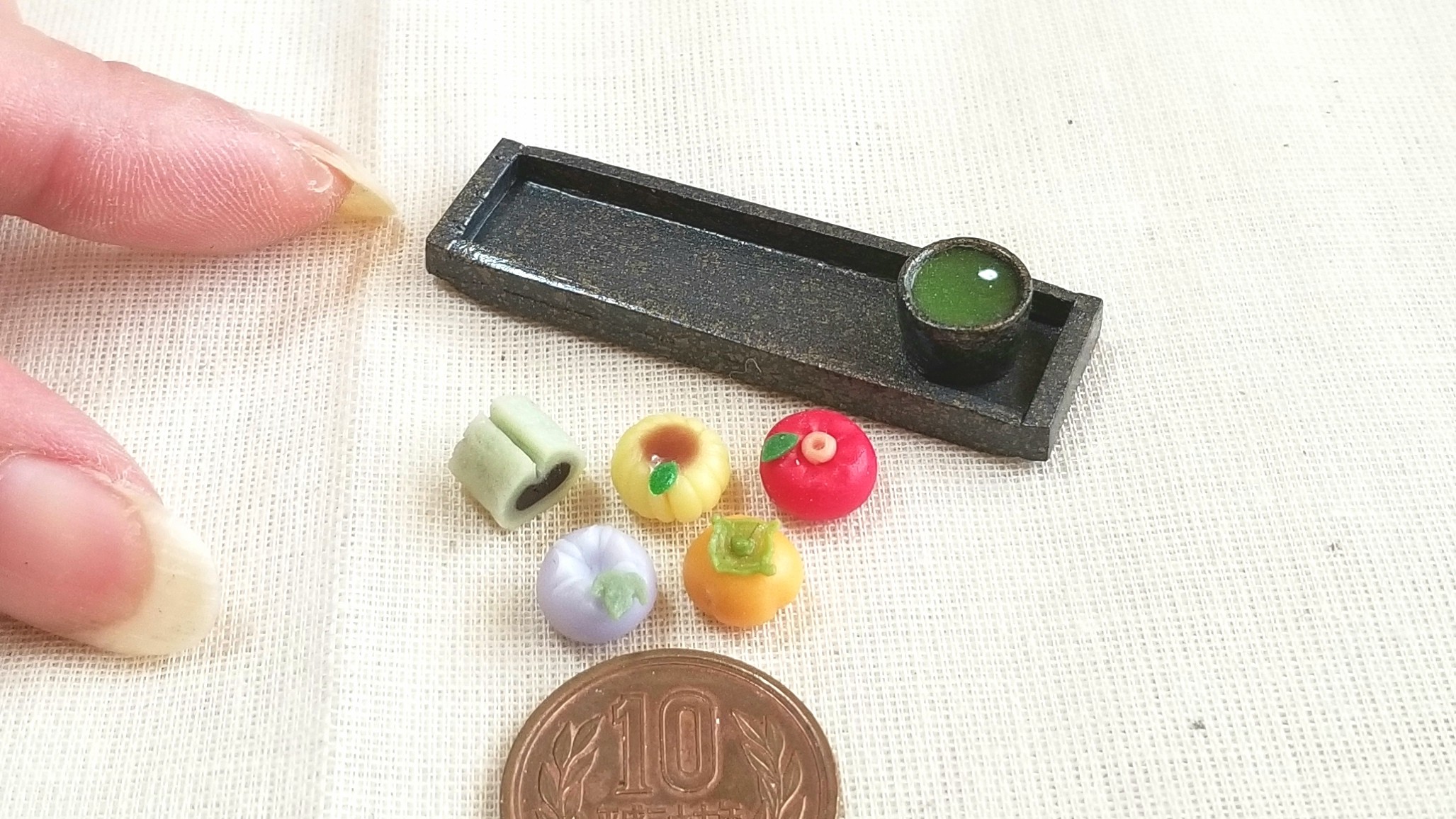 ミニチュア和菓子,樹脂粘土,かわいいドール小物,おもちゃ,ミンネ販売