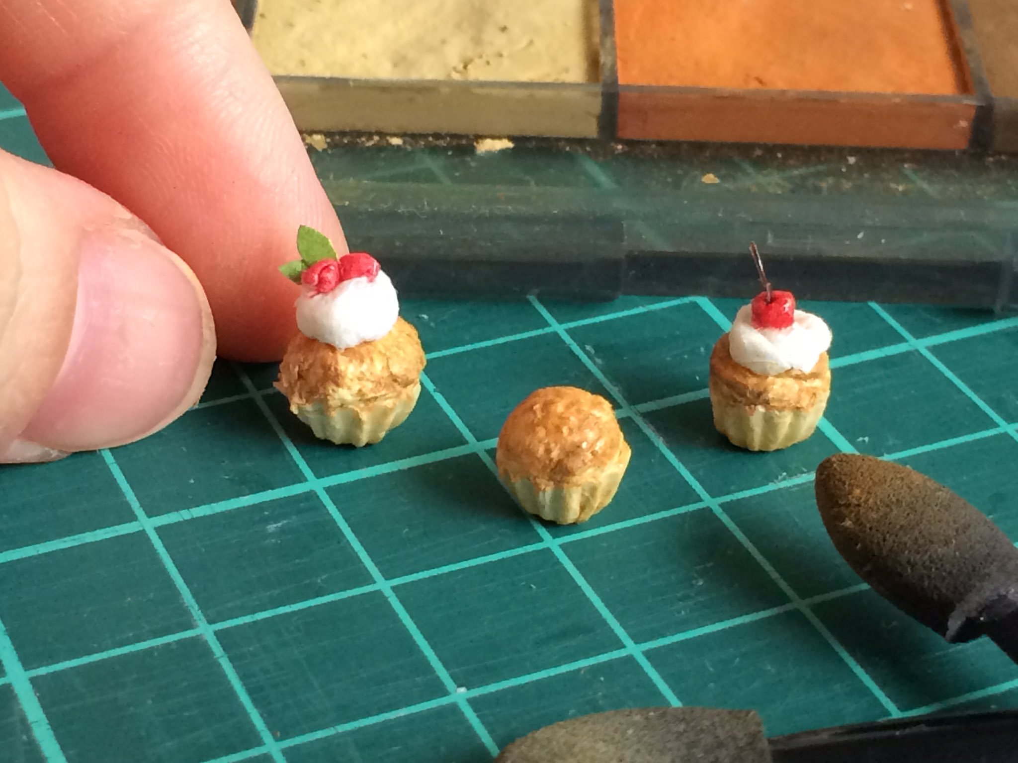 紙アート,ミニチュアフード,ハンドメイド,カップケーキ,ハンドメイド