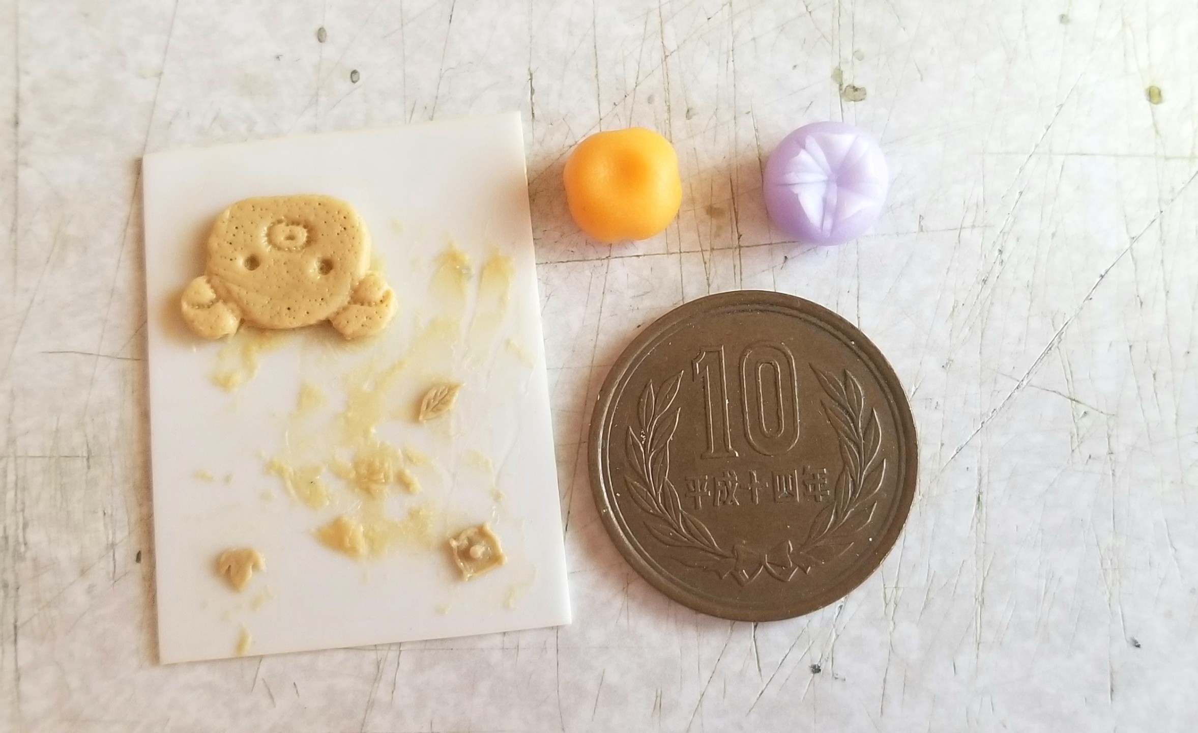 ミニチュア,エポキシパテ,原型,作り方,和菓子,樹脂粘土,ドールハウス