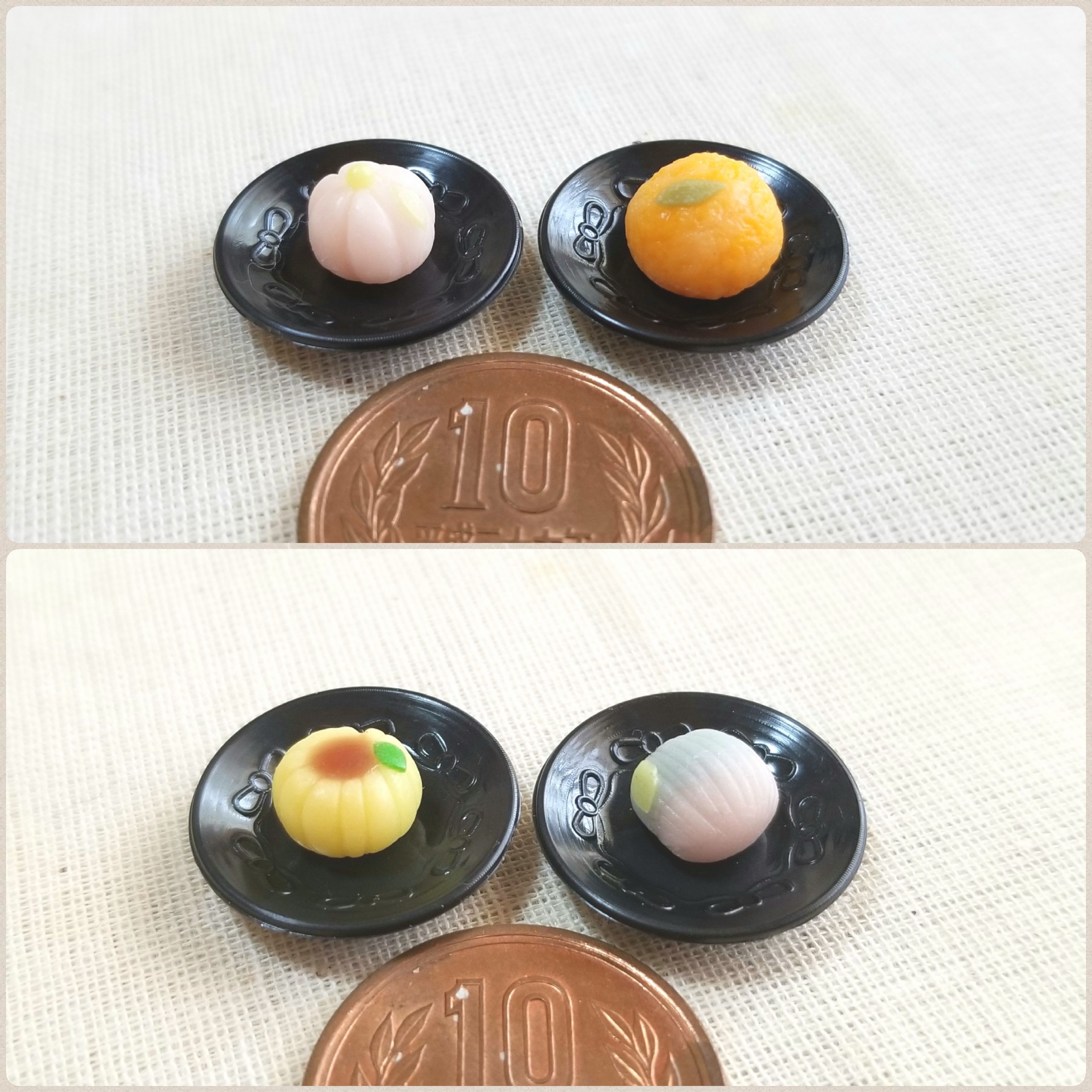 練りきり,ブロガーのミニチュアフード,季節の和菓子,和心,和む作品