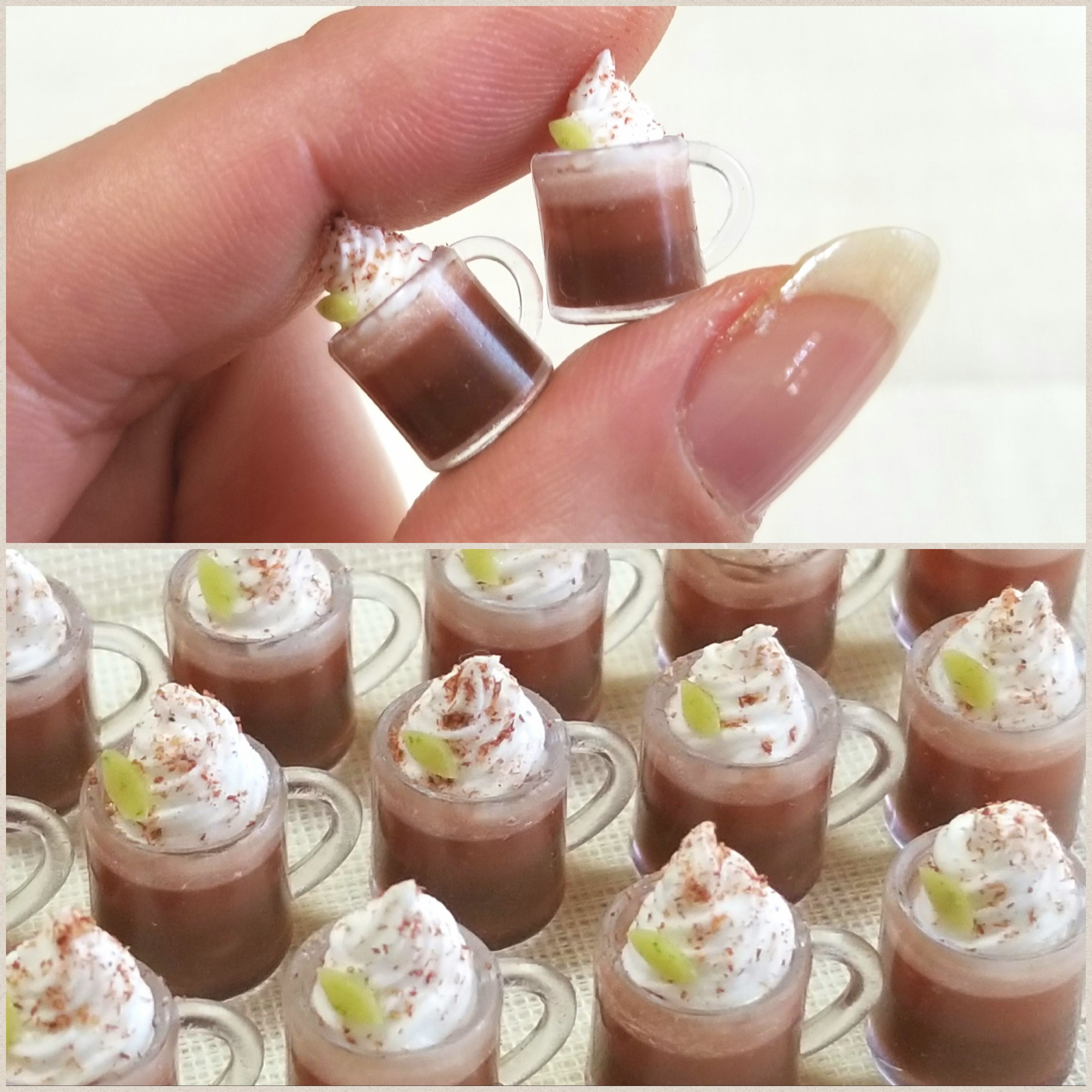 ミニチュア飲み物,おしゃれなココアフロート,かわいい,ミンネ販売中