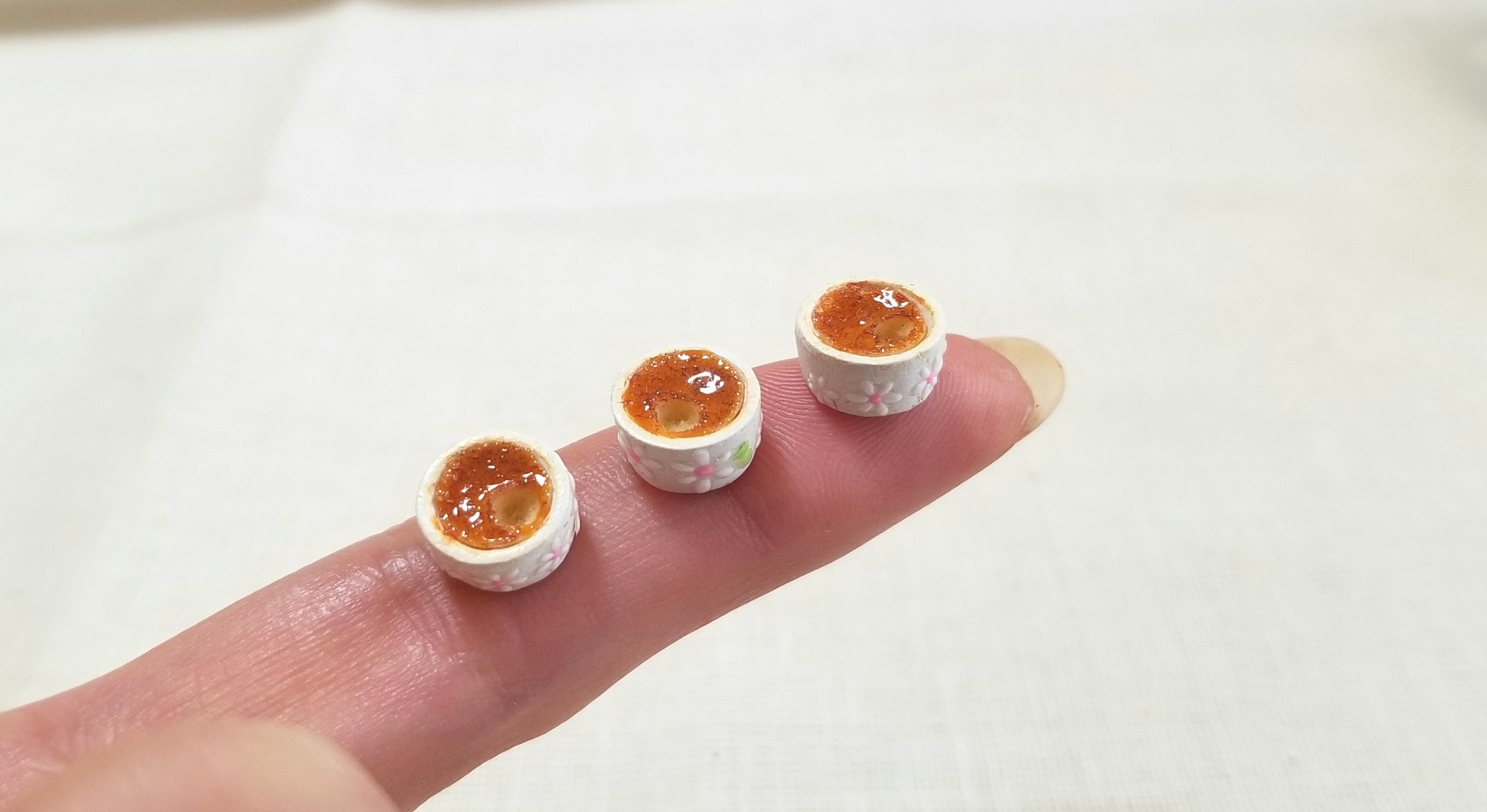 ブリュレ,プリン,粘土,ミニチュア,ねんどろいど,キューポッシュ,食玩