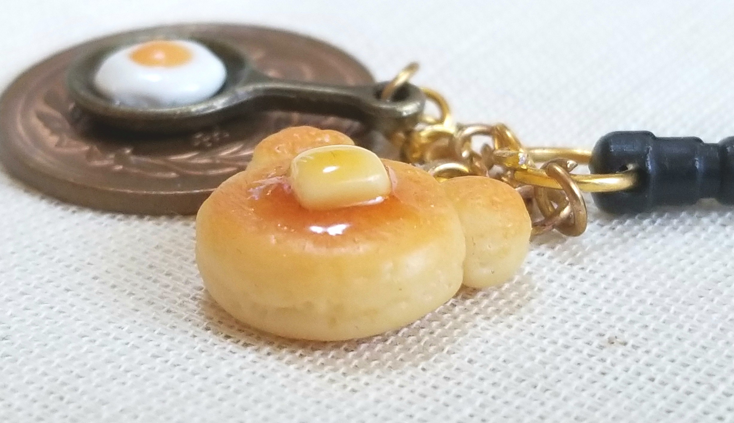 ミニチュアフード,樹脂粘土,ホットケーキ,アクセサリー,お洒落
