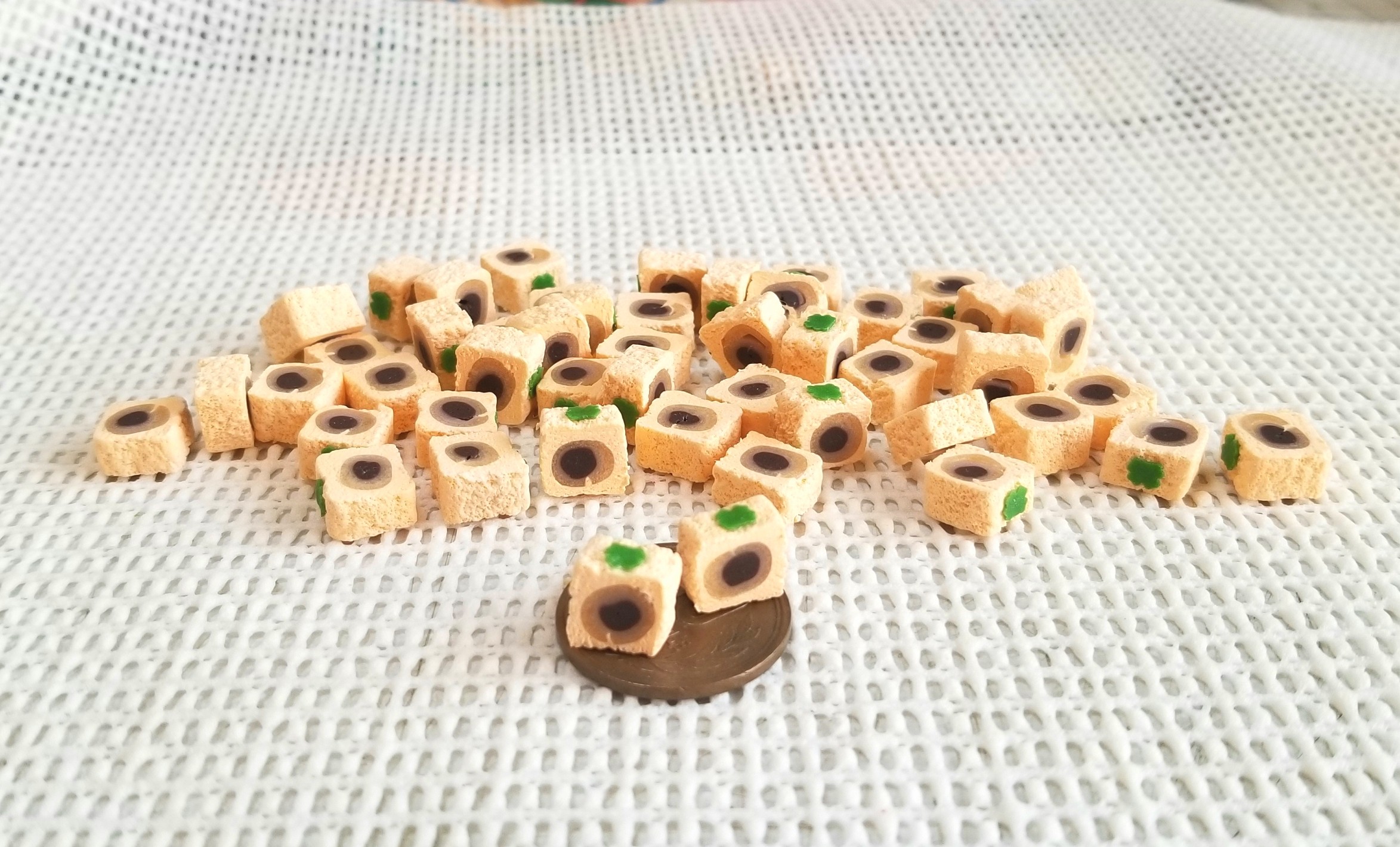 ミニチュアフード,和菓子,柿菓子,樹脂粘土,シルバニア,オビツ11