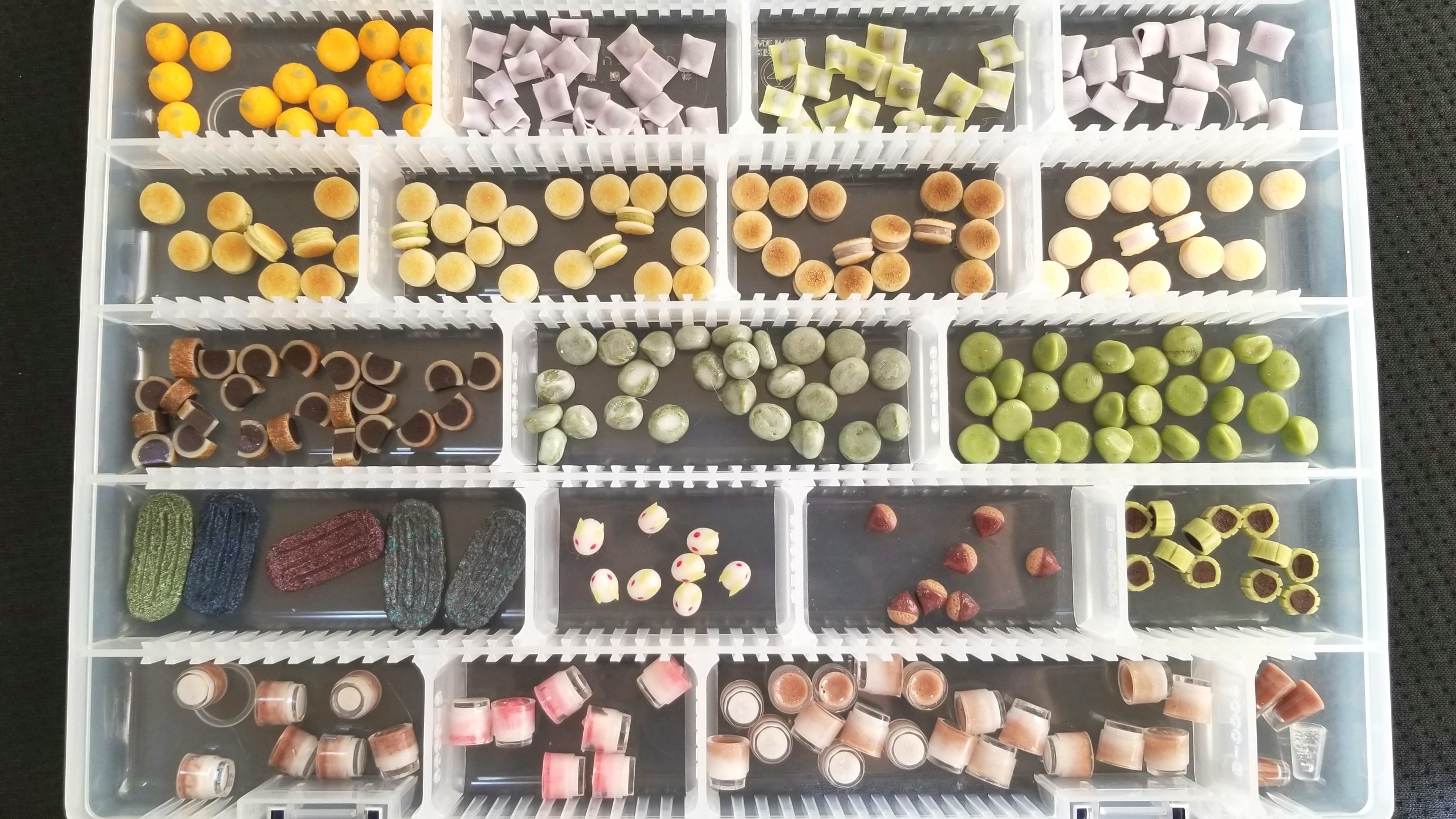 作品,量産,大量,ミニチュア,ジュース,和菓子,ドールハウス,オーレ