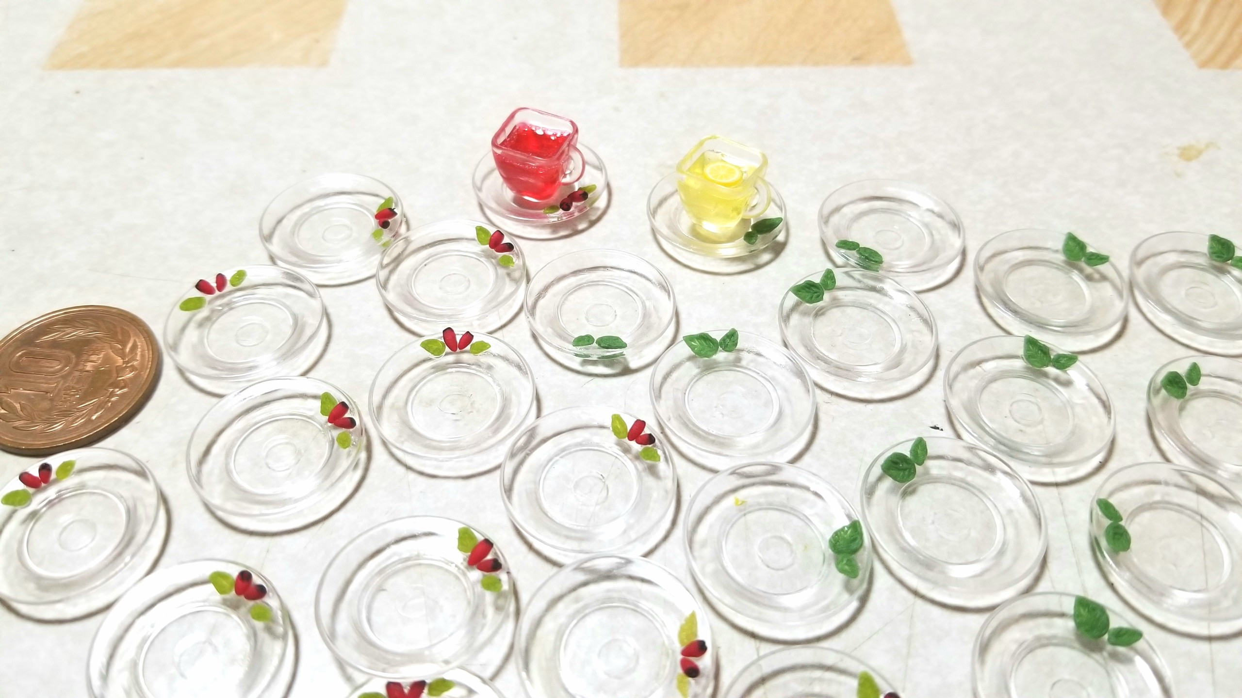 ミニチュアフード,ハーブティー,作り方,レジン,紅茶,ドールハウス