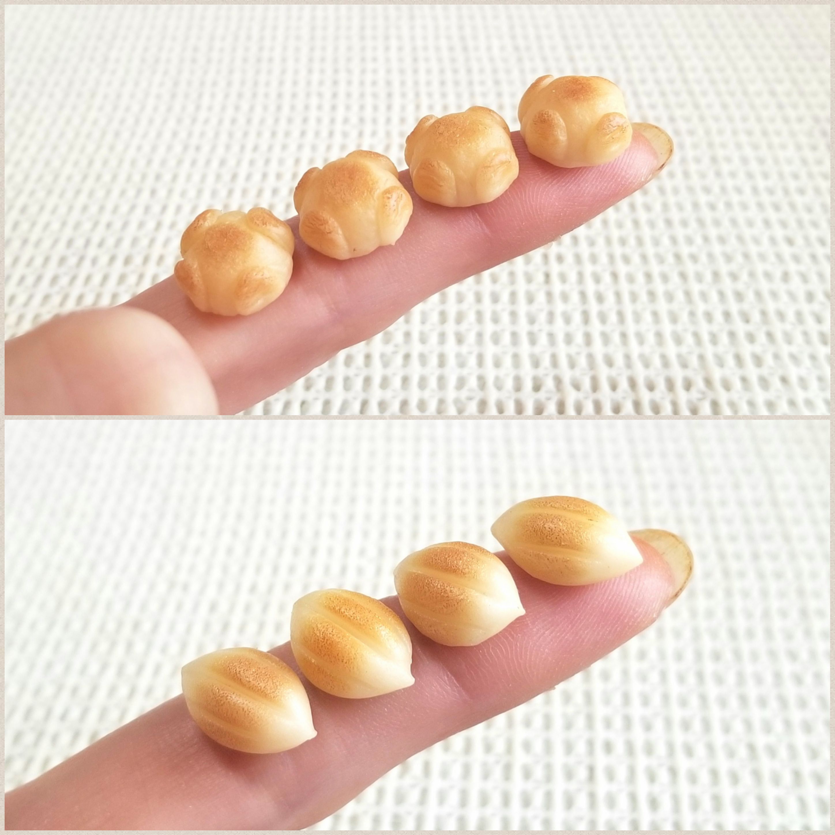 ミニチュアフード,小さなパン,食べ物,ハンドメイド,自作食品,アート