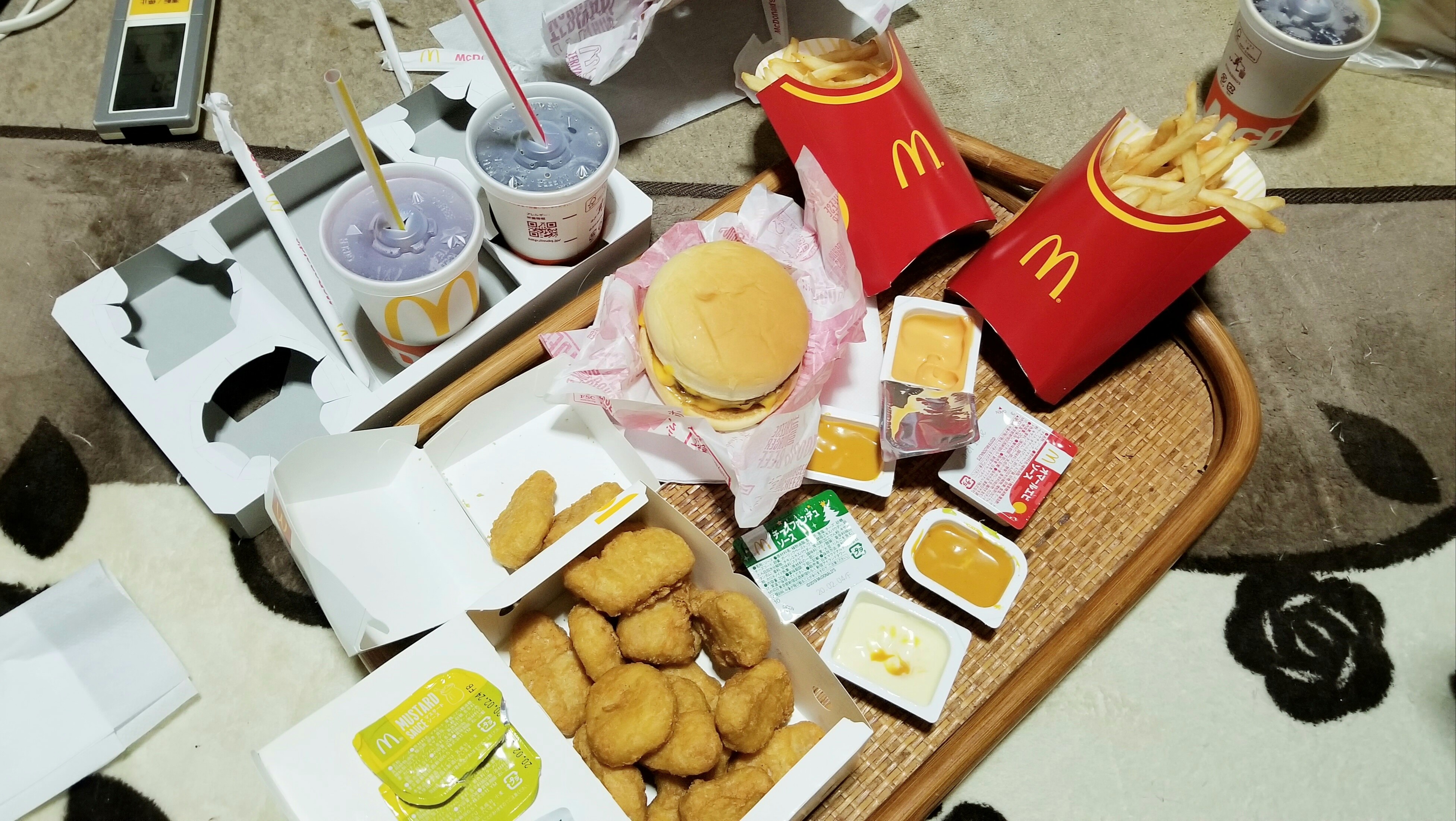 マックセットハンバーガー大好きおいしいうまい!久しぶり好物