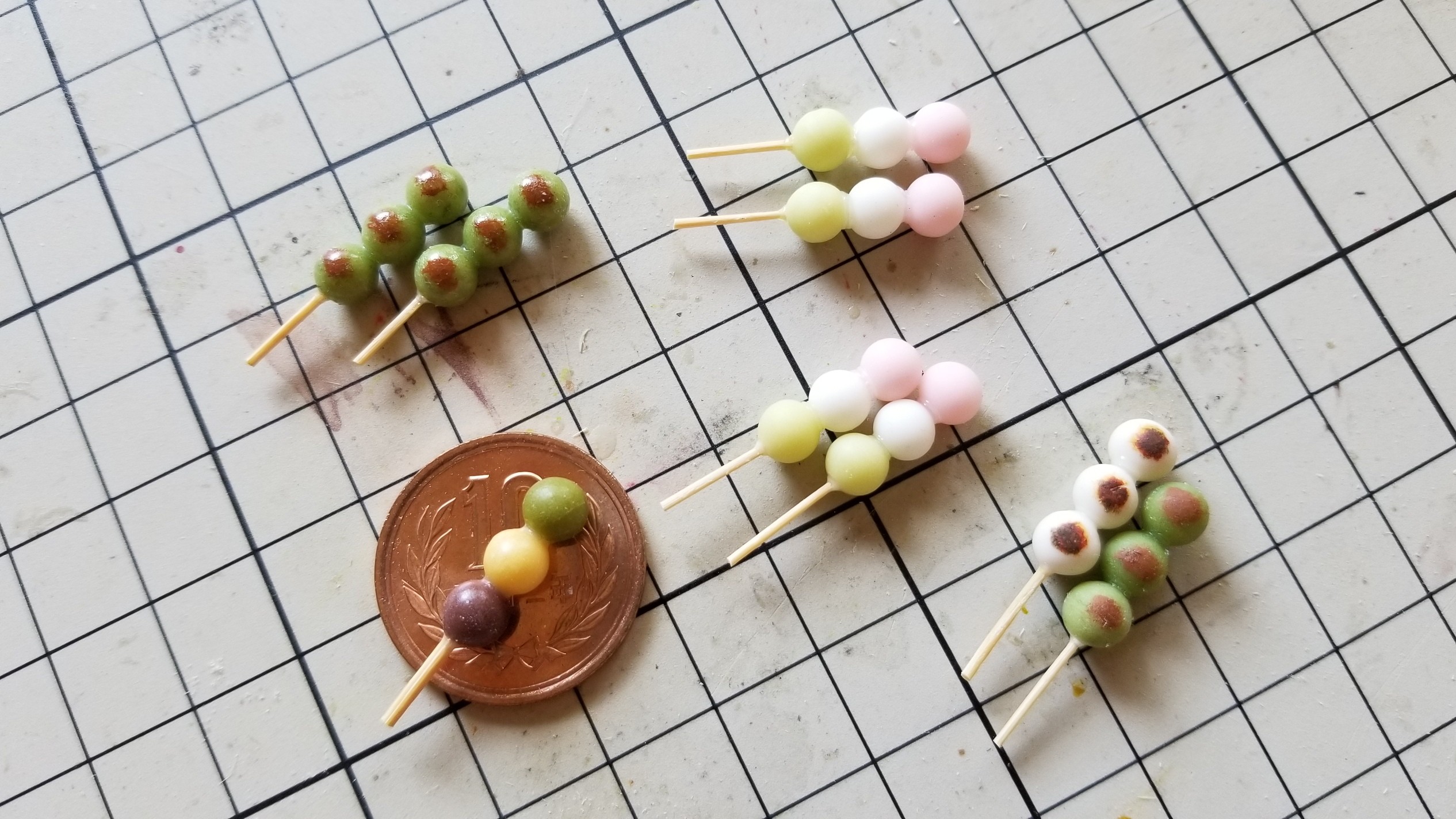 ミニチュアフード和菓子お団子春らしい食べ物小さい甘味かわいい