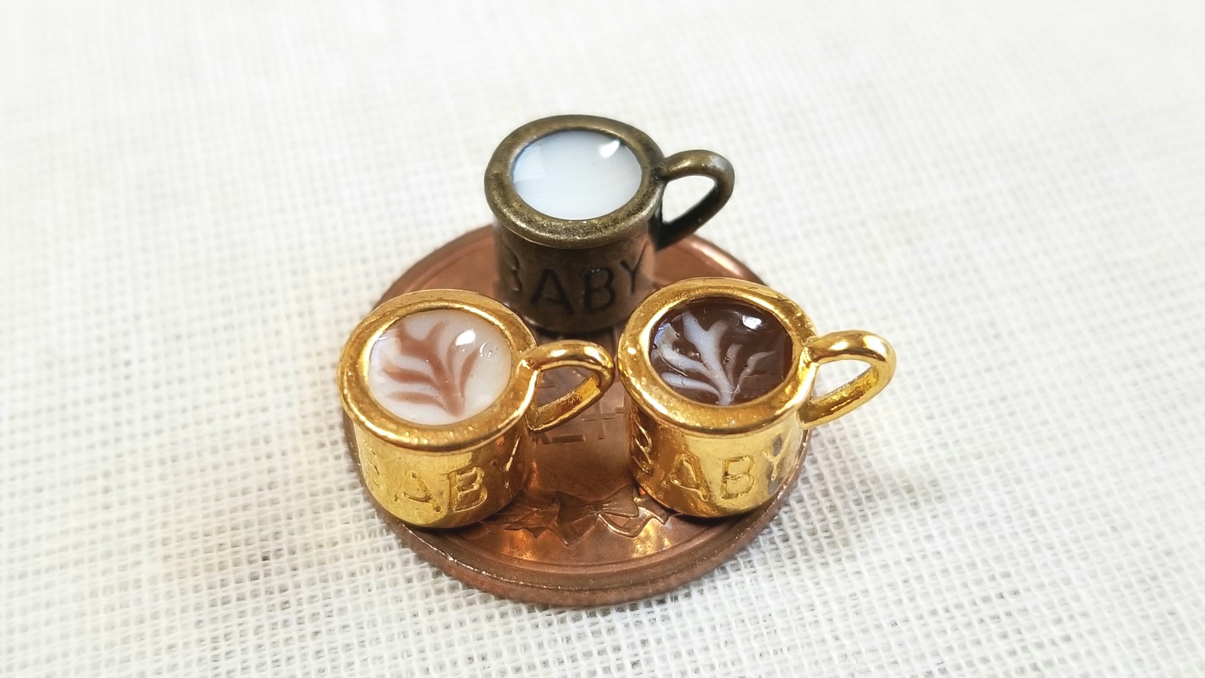 ホットミルク,カフェモカ,ラテアート,ミニチュア,ドールサイズ