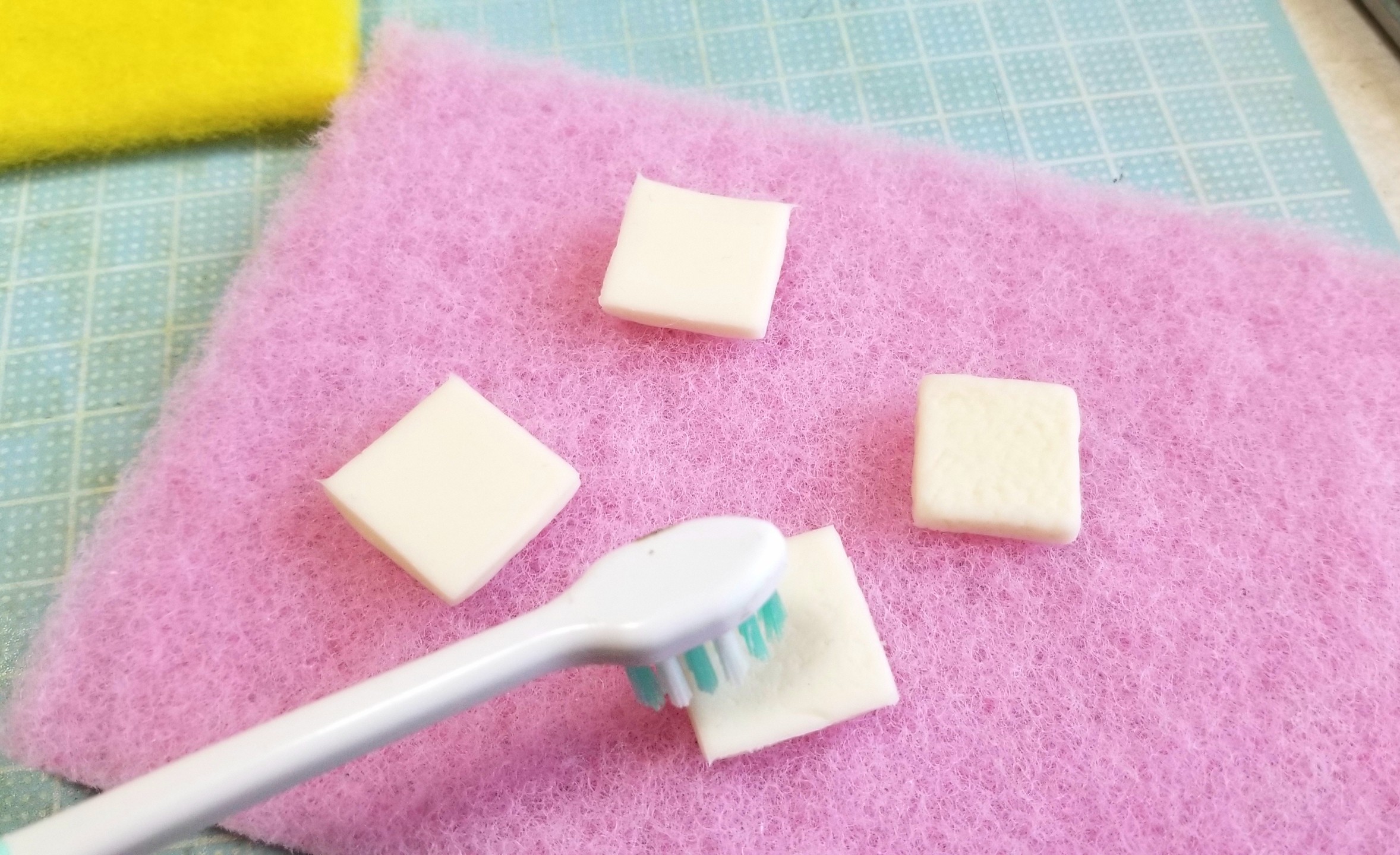 ミニチュアフード,食パン,パン,作り方,仕込み,樹脂粘土,フェイク