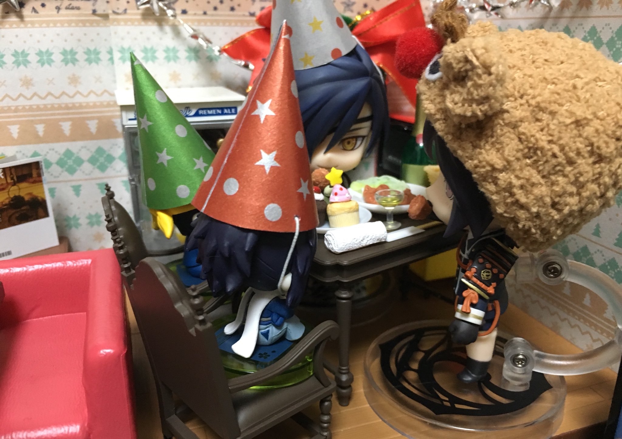 イケメン刀剣乱舞,可愛い刀剣男士,クリスマスパーティー,ドル用小物