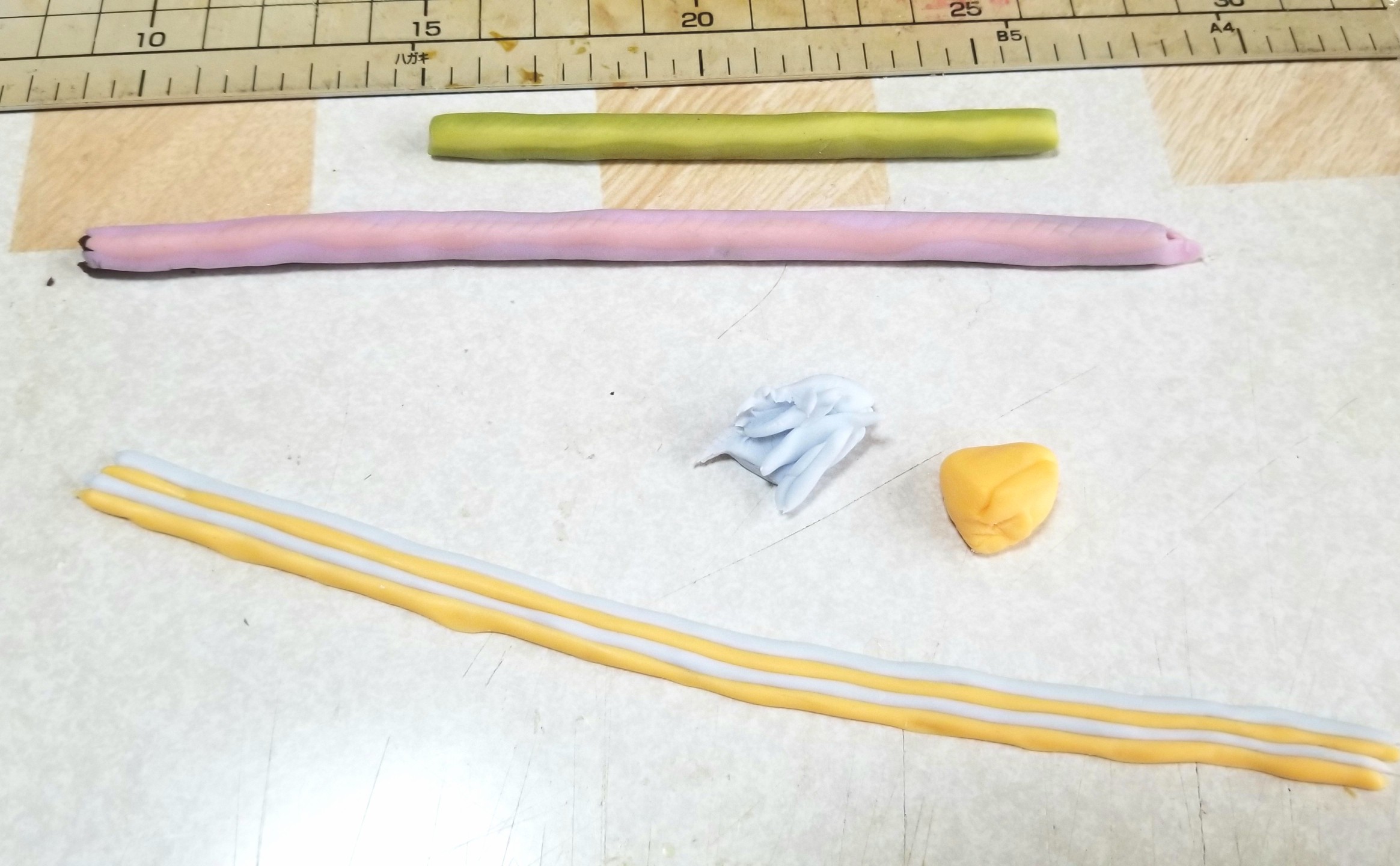 ミニチュア,和菓子,生菓子,樹脂粘土,食品サンプル,作り方