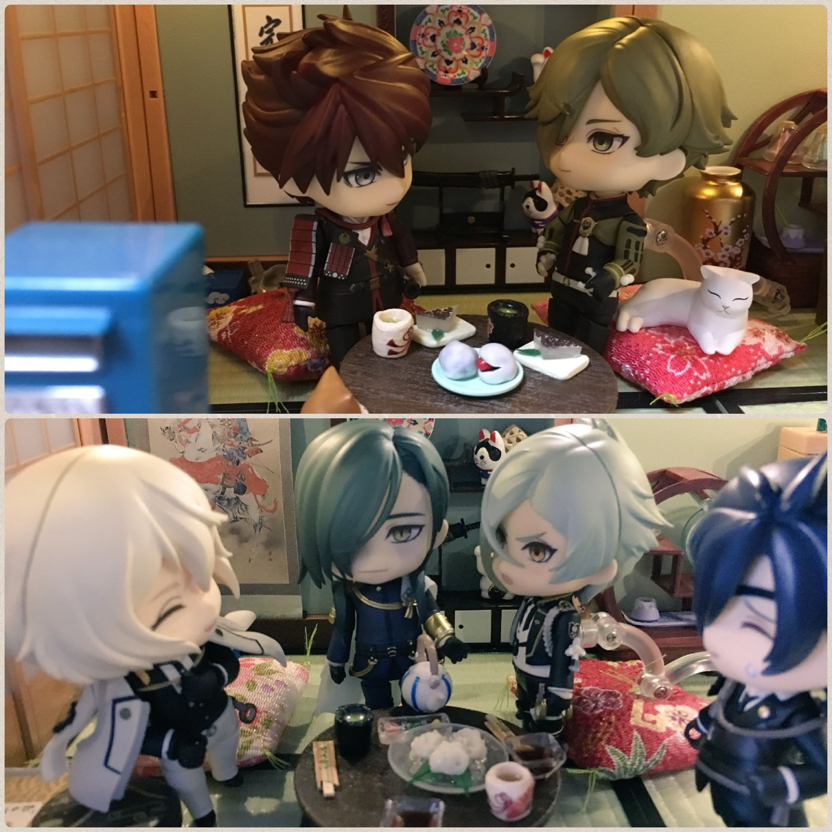 刀剣乱舞,ねんどろいど,髭切,にっかり青江,膝丸,燭台切,大包平,鶯丸