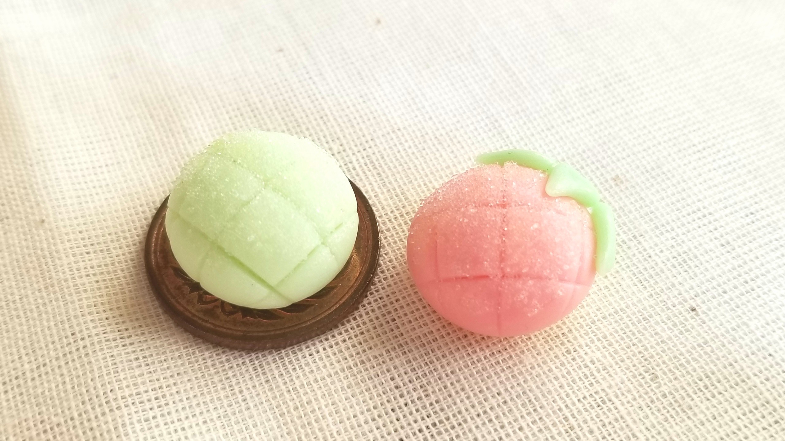 ミニチュアフード,メロンパン,varieの実のあ,可愛い,コロコロした