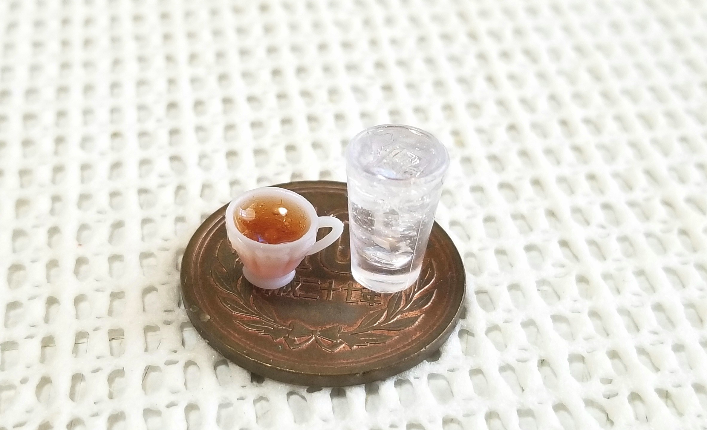 ミニチュア, ドリンク, 水, 紅茶, UVレジン, 食品サンプル