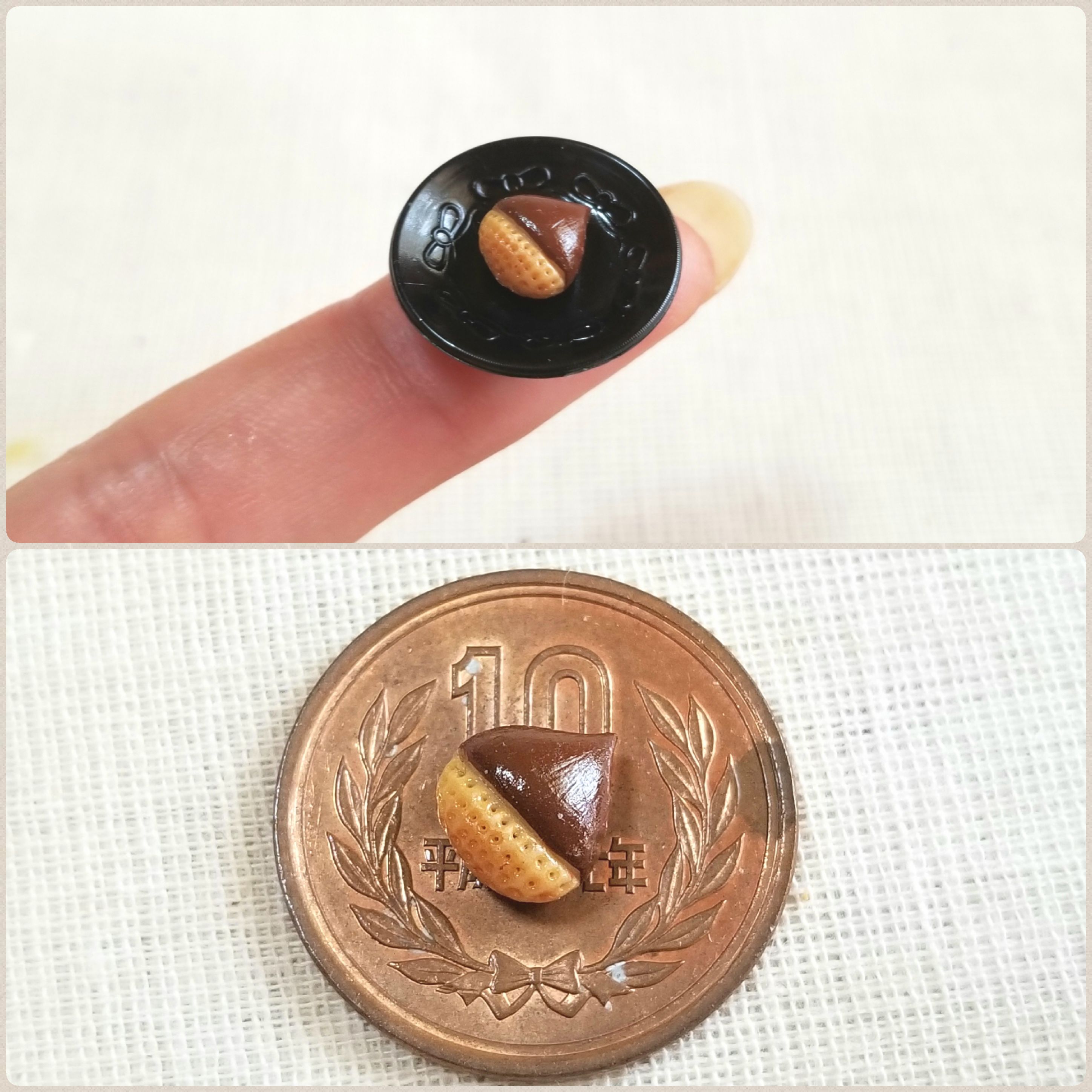 小さい秋の和菓子,美味しい栗,ミニチュアフード,ドールハウス用