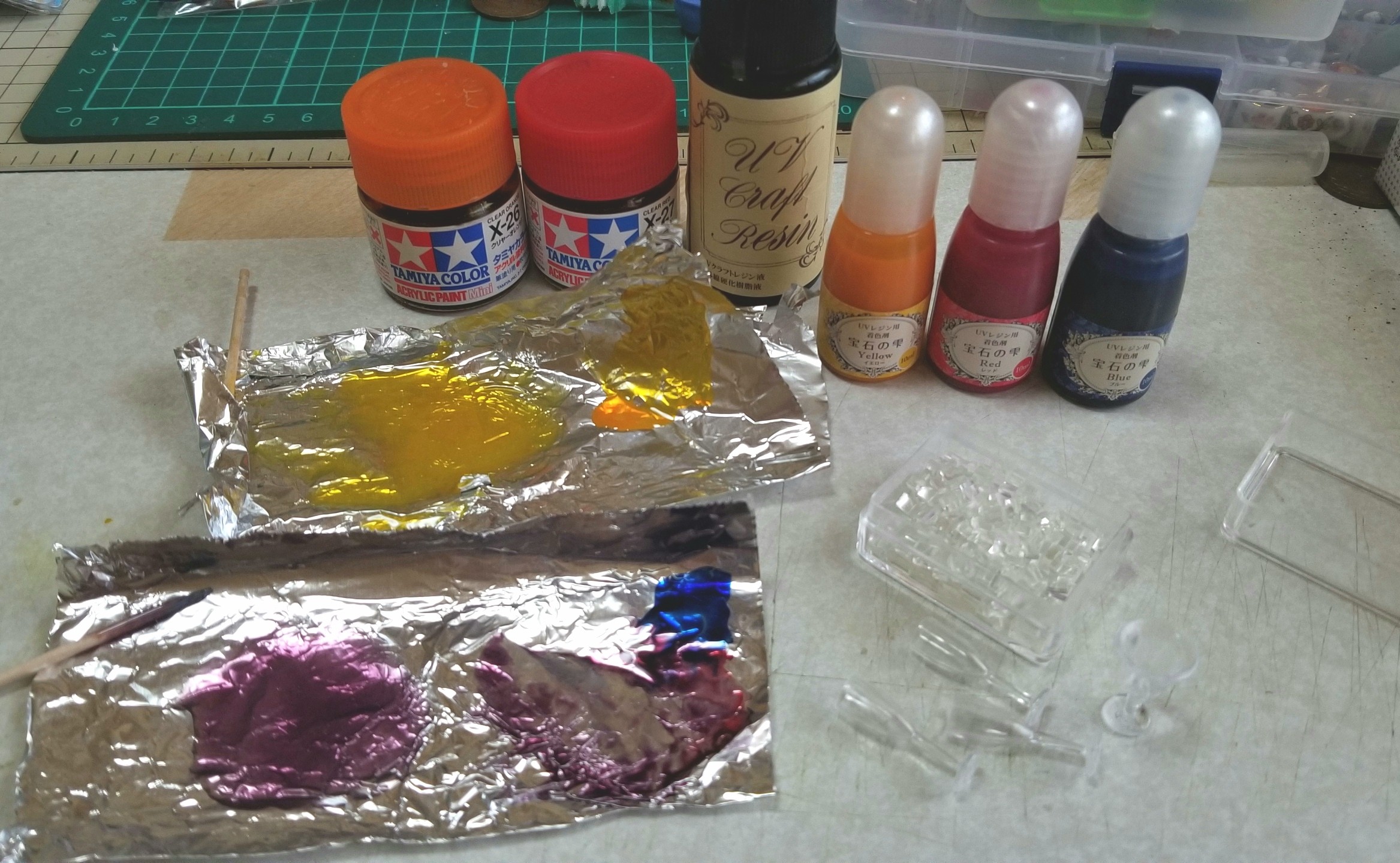 ミニチュアフード,オレンジジュース,ワイン,レジン,作り方,ドリンク