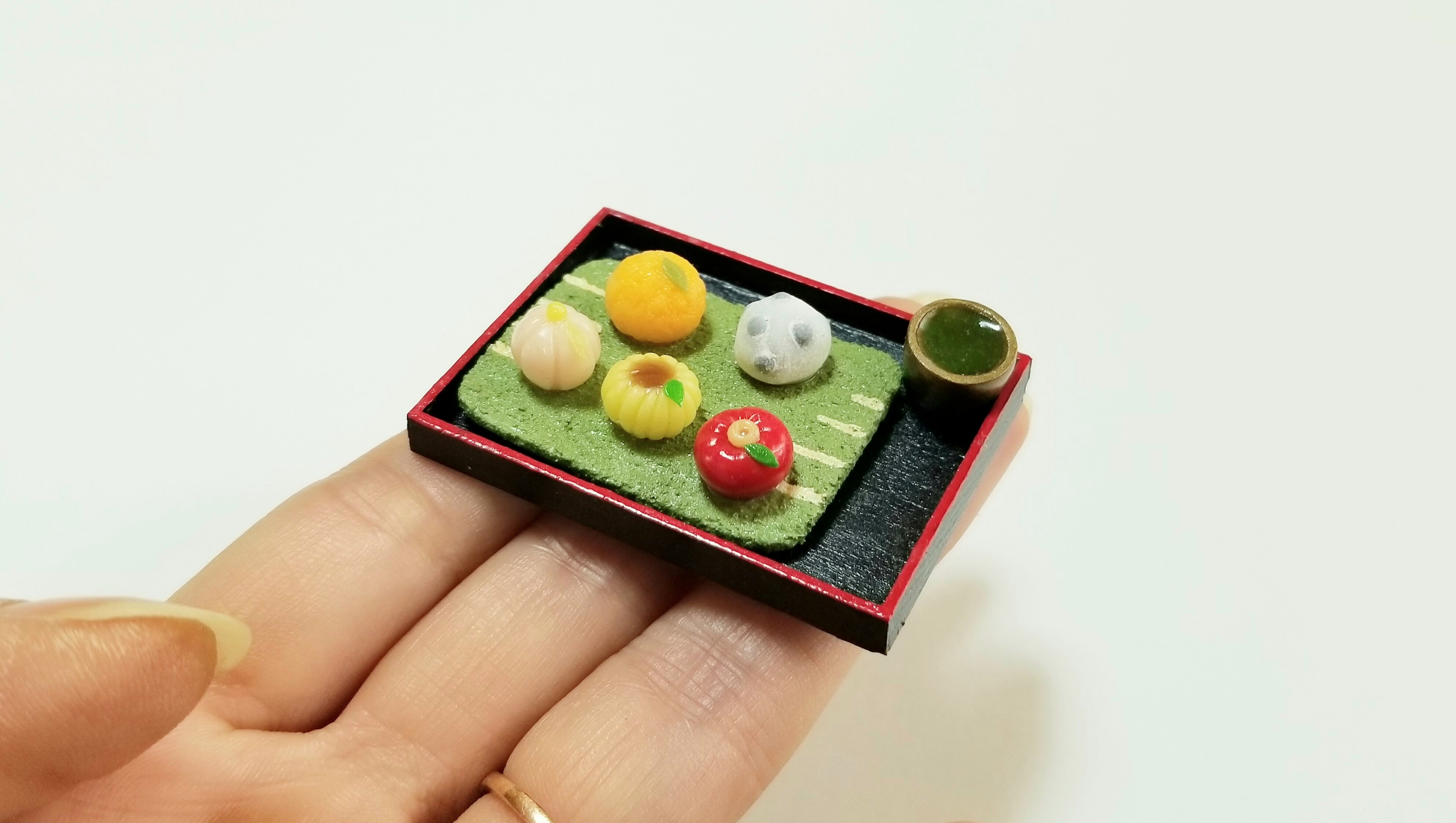 ミニチュアフードリアル小さな世界和菓子大福練り切りアート人気小物