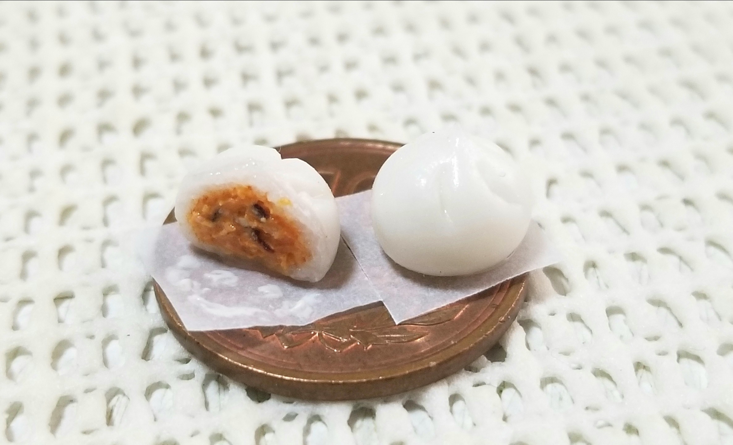 肉まん,ミニチュアフード,樹脂粘土,おみくじ,シルバニア,オビツ11