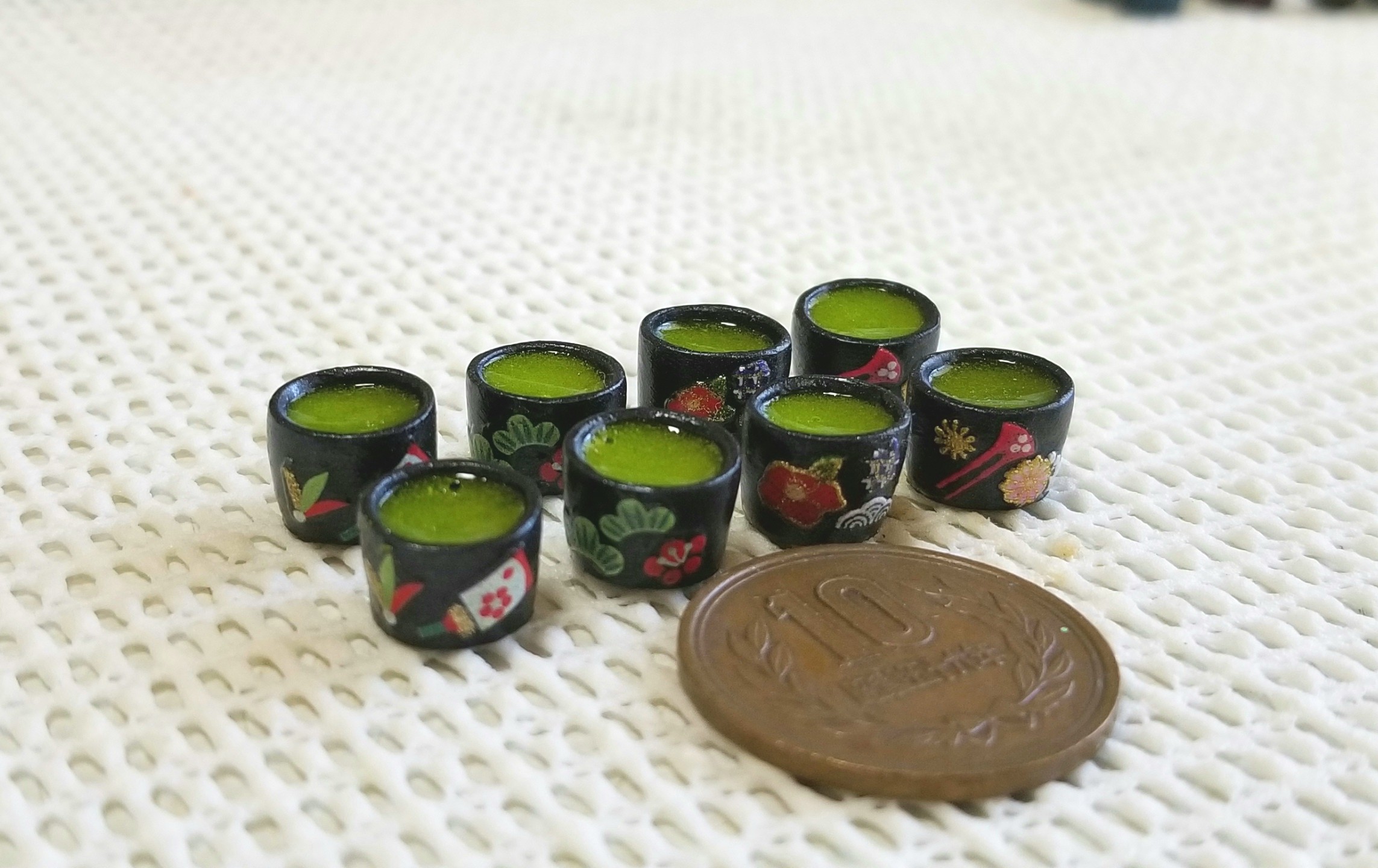 ミニチュアフード,お抹茶,陶器,和風,湯呑み,作り方,シルバニア