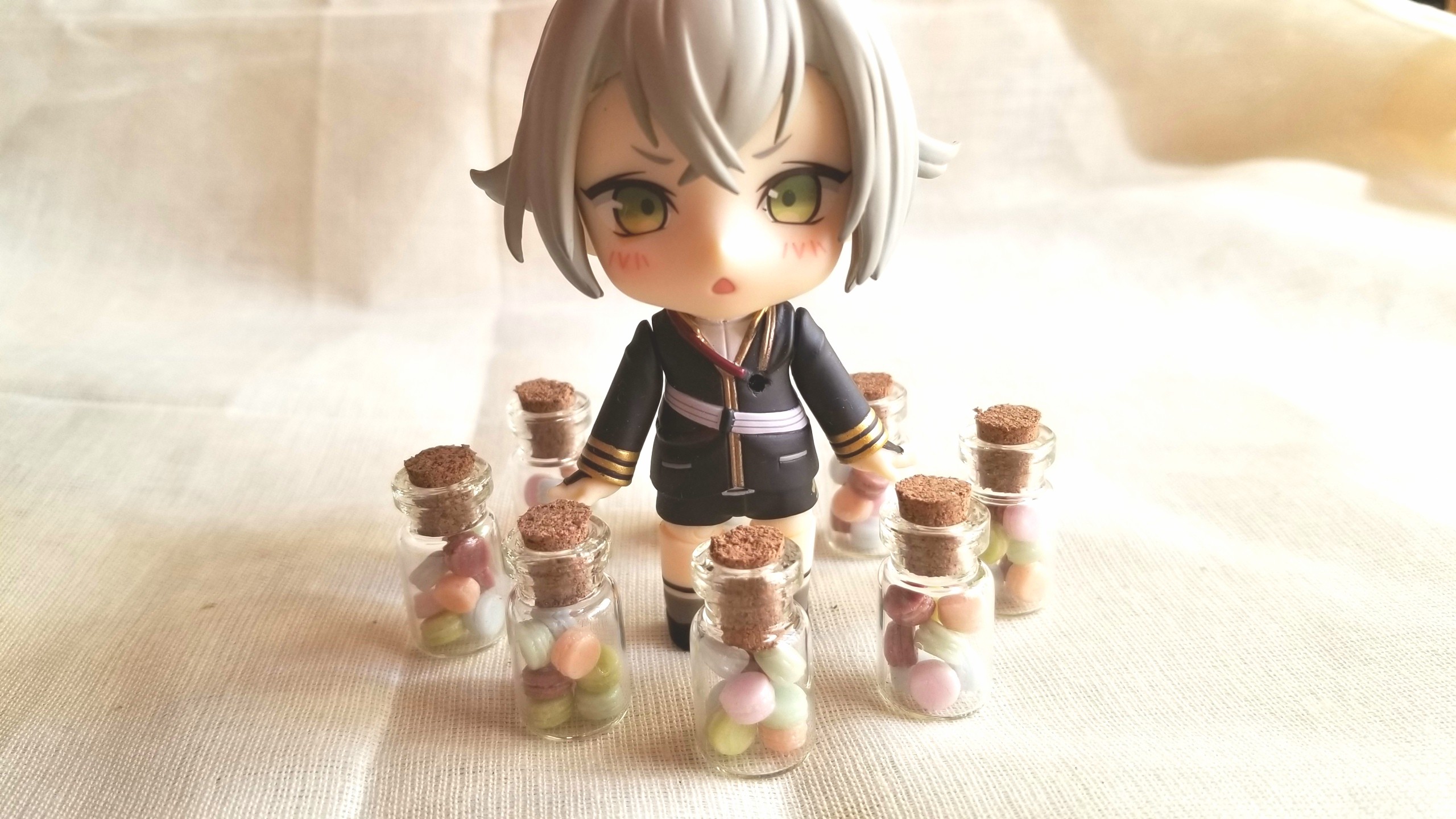 パステルマカロン,ミニチュア,粘土,ドール用品小物,ねんどろいど蛍丸