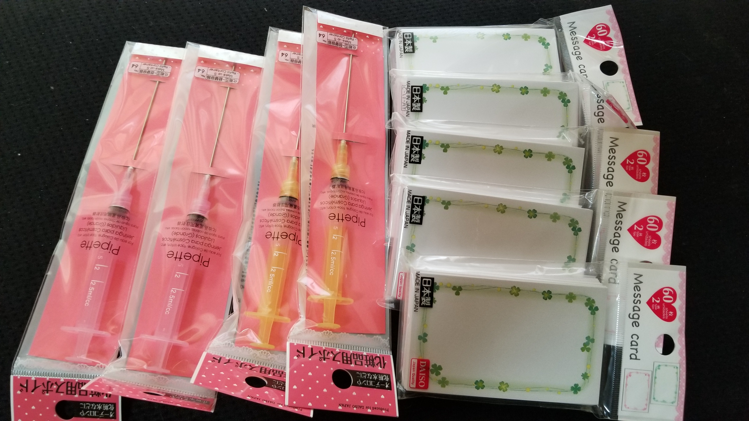 材料,道具,シリンジ,メッセージカード,100均,ミニチュア,戦利品