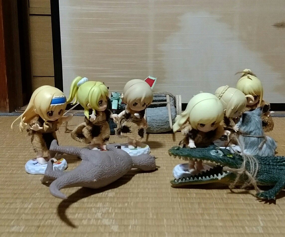 キューポッシュ,仲間の絆,かわいい勇敢原始人生活食事,ドール用小物