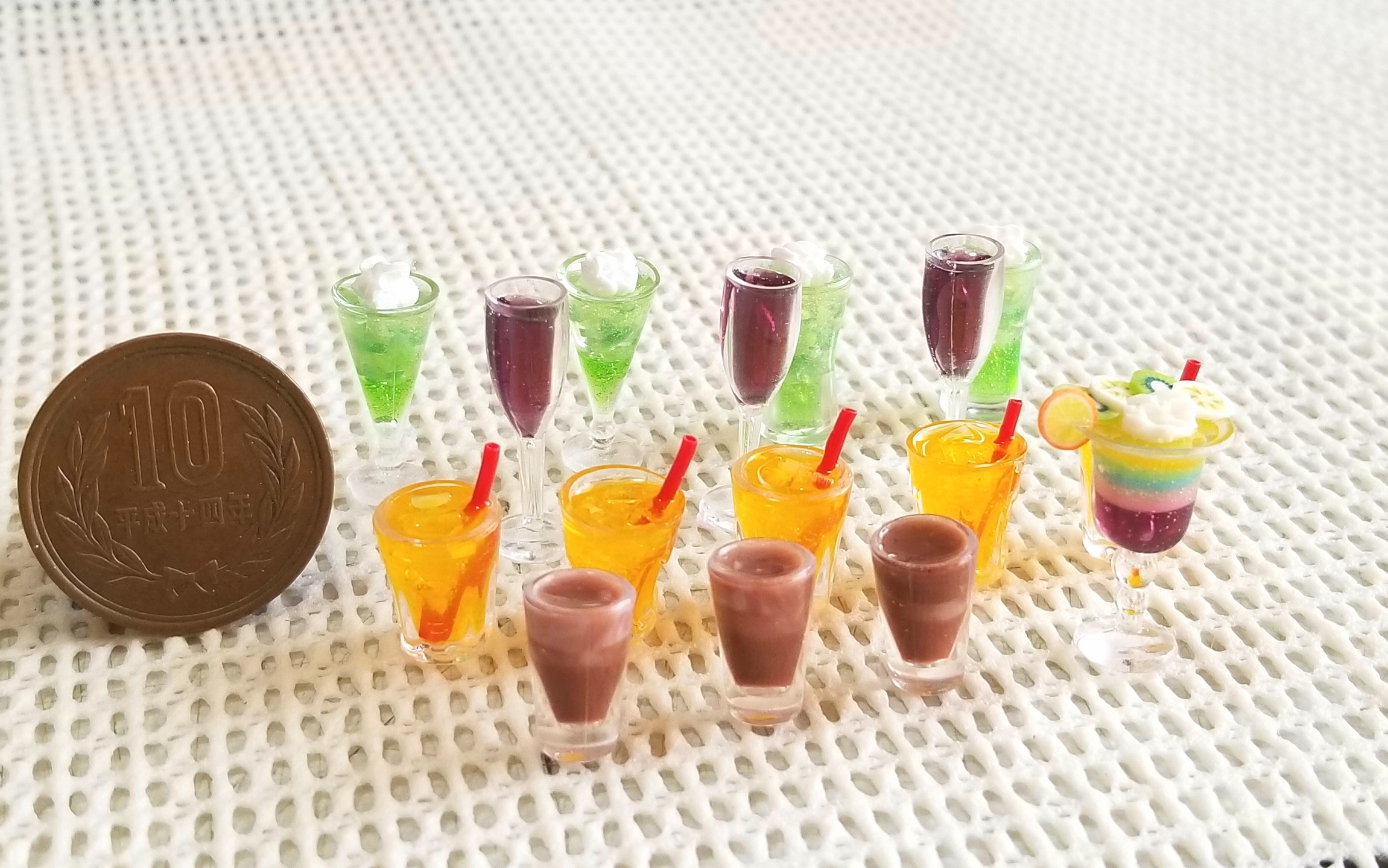 ミニチュアフード,ドリンク,ジュース,飲み物,UVレジン,食品サンプル
