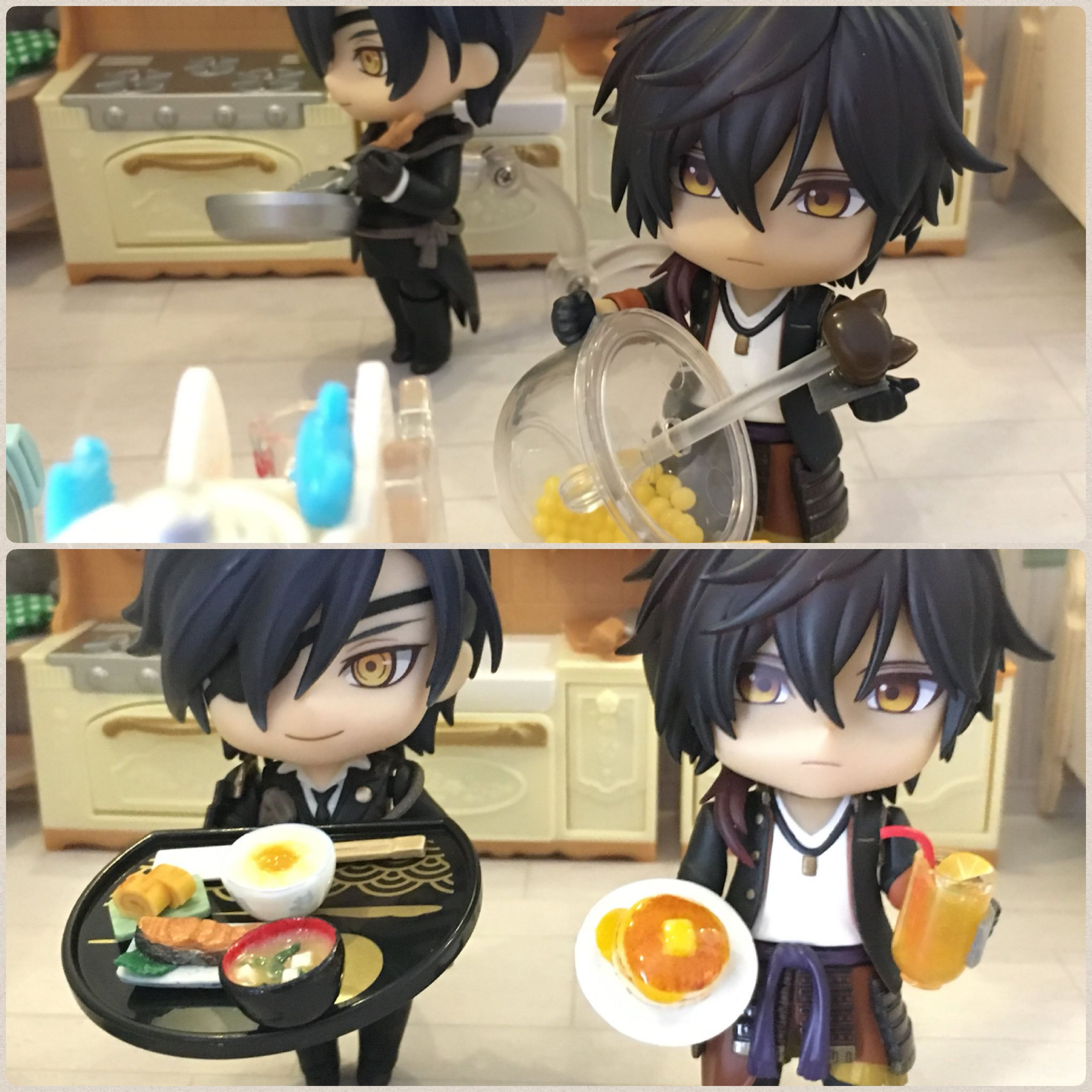 とうらぶ,刀剣乱舞,ねんどろいど,燭台切光忠,大倶利伽羅,お料理作り