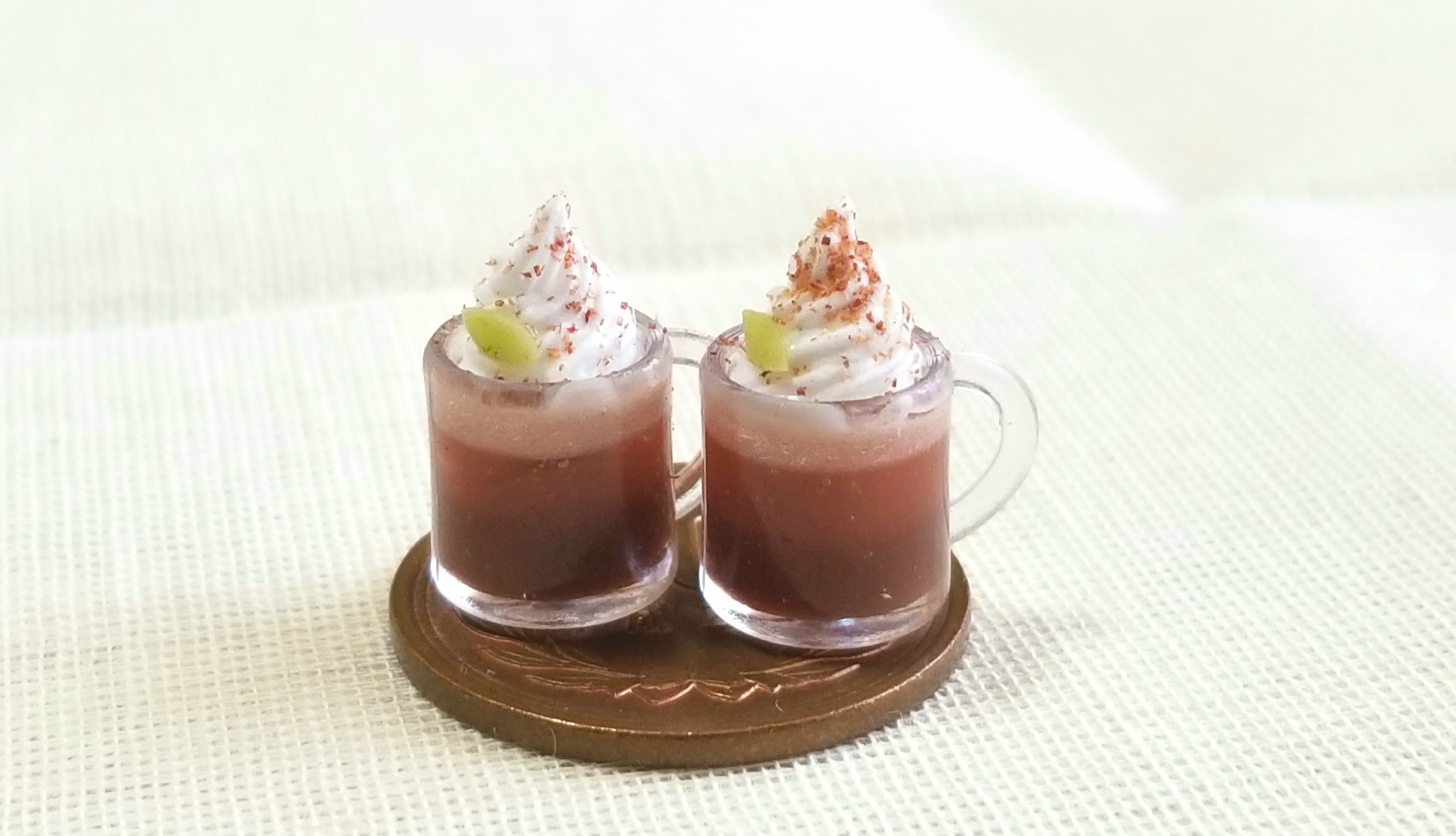 ココアフロート,生クリーム,ミンネ,UVレジン,ホイップ粘土,ドール
