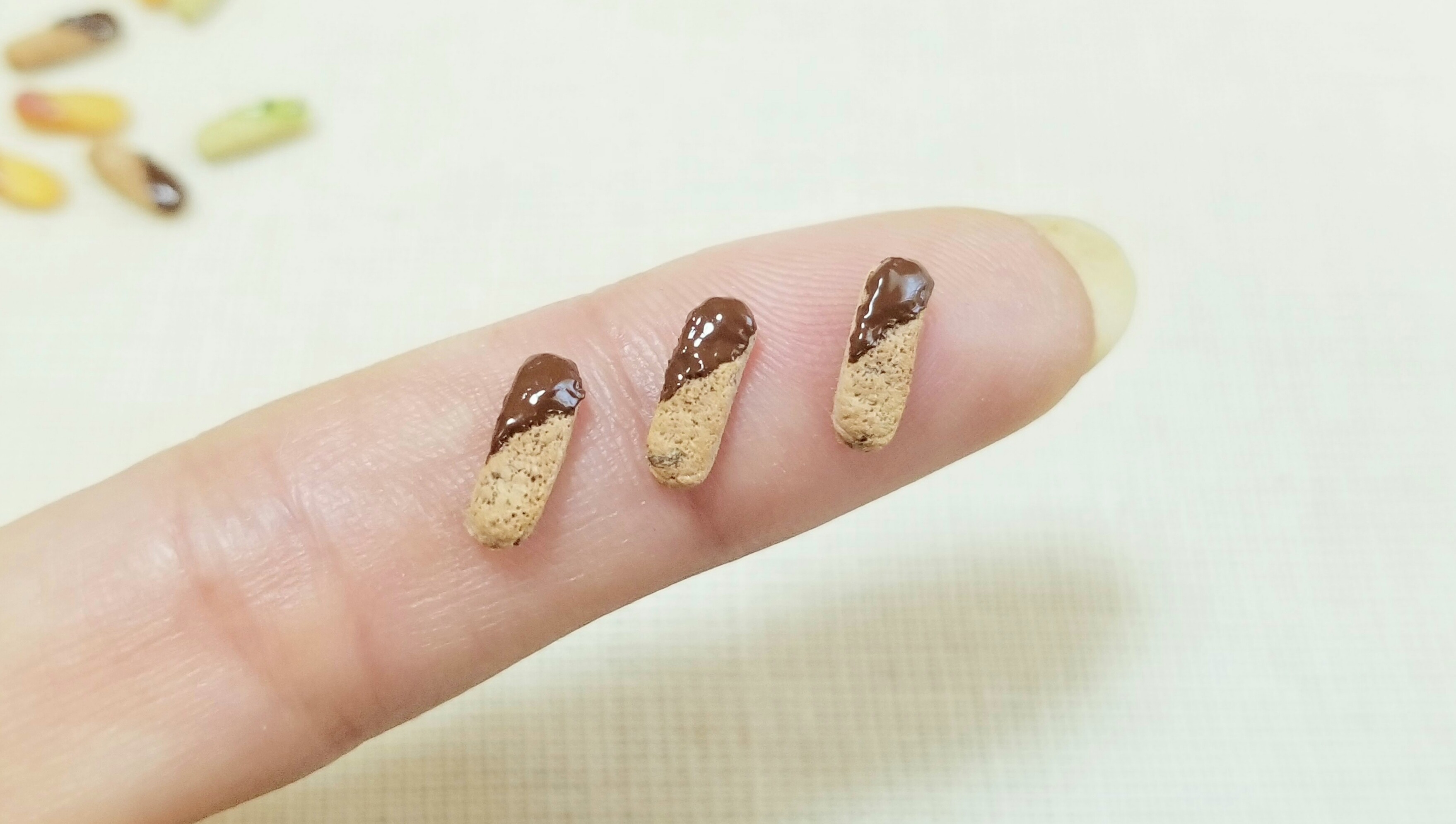 美味しいチョコレートディップクッキー小さい可愛いハンドメイド小物