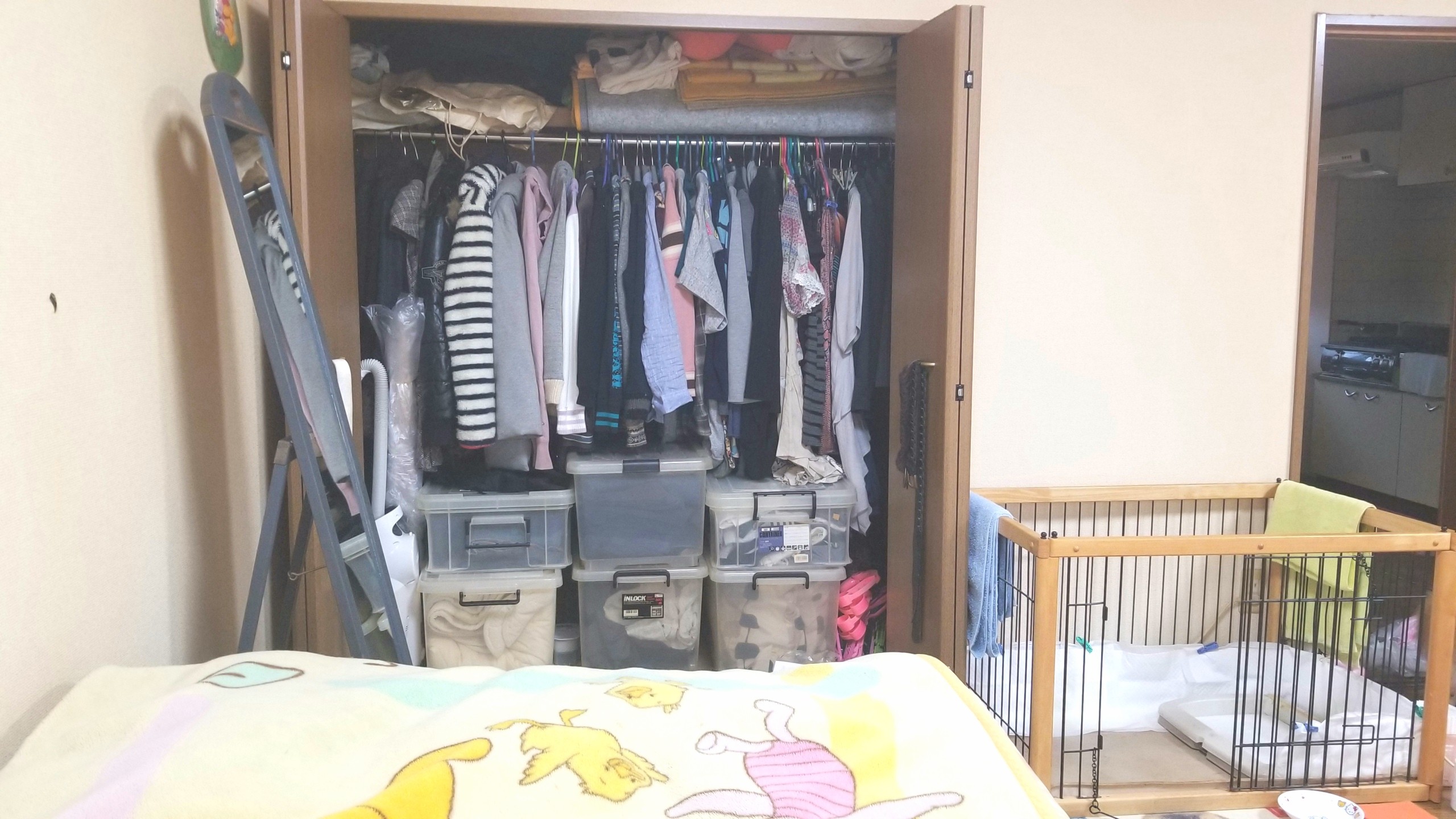 女の子の部屋,クローゼット,片付け掃除,整理収納,統一感,ワンルーム