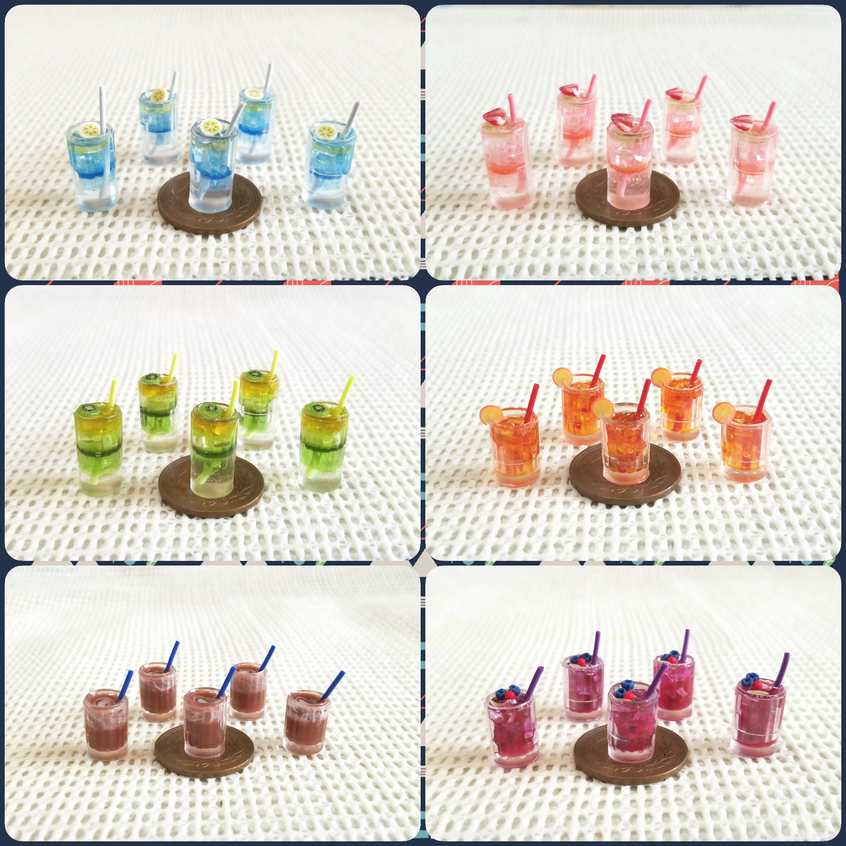 ドリンク,ジュース,ミニチュアフード,UVレジン,ミンネ販売中,ドール