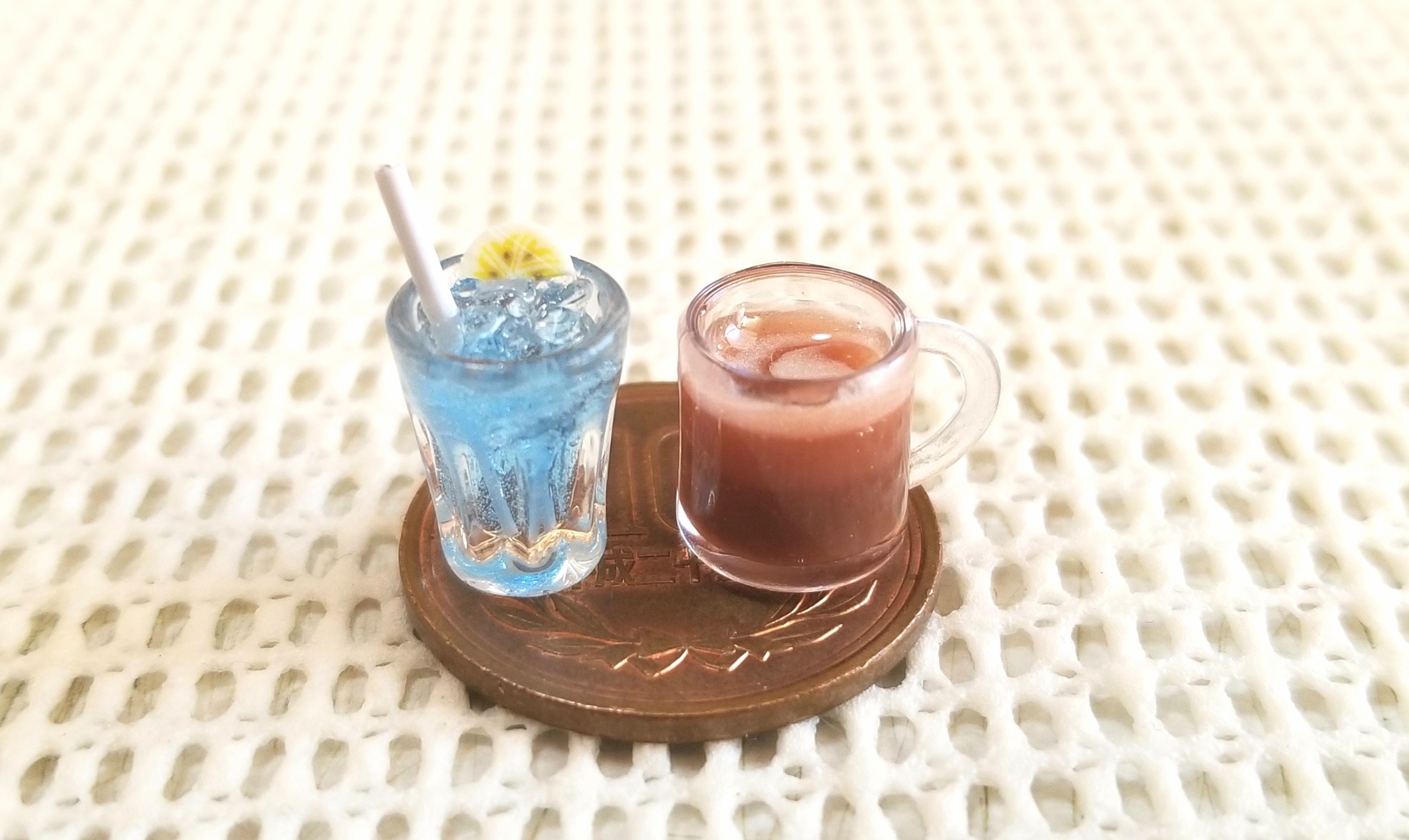 ブルースカッシュ,ココア,レジン,ドリンク,ジュース,ミニチュア,食品