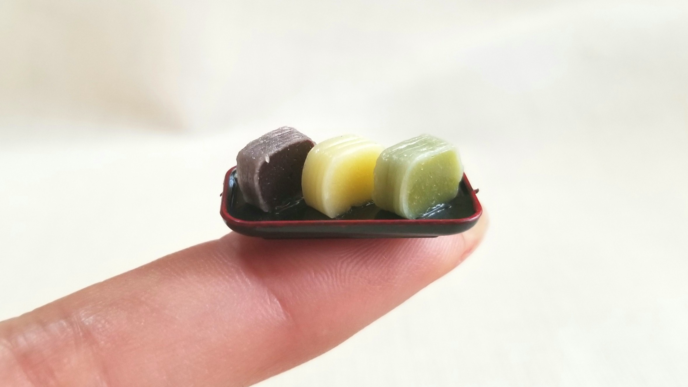 切ようかん,和菓子,ミニチュア,なめらか,あずき,抹茶,柚子,樹脂粘土