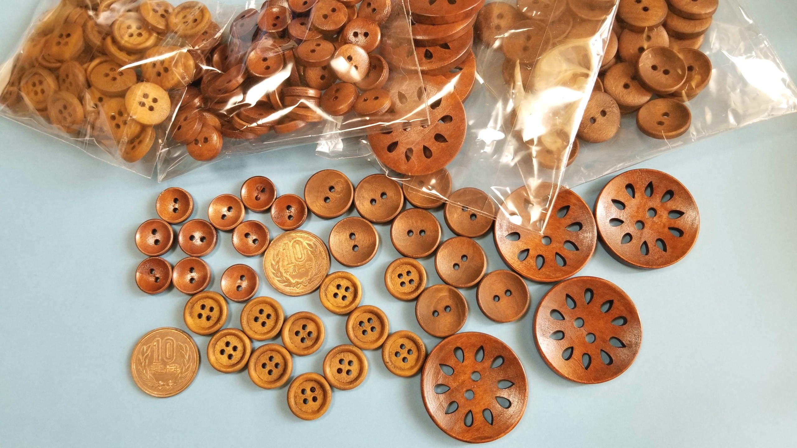 木製ボタン,道具材料,ハンドメイド,購入品,活用するぞ,応用